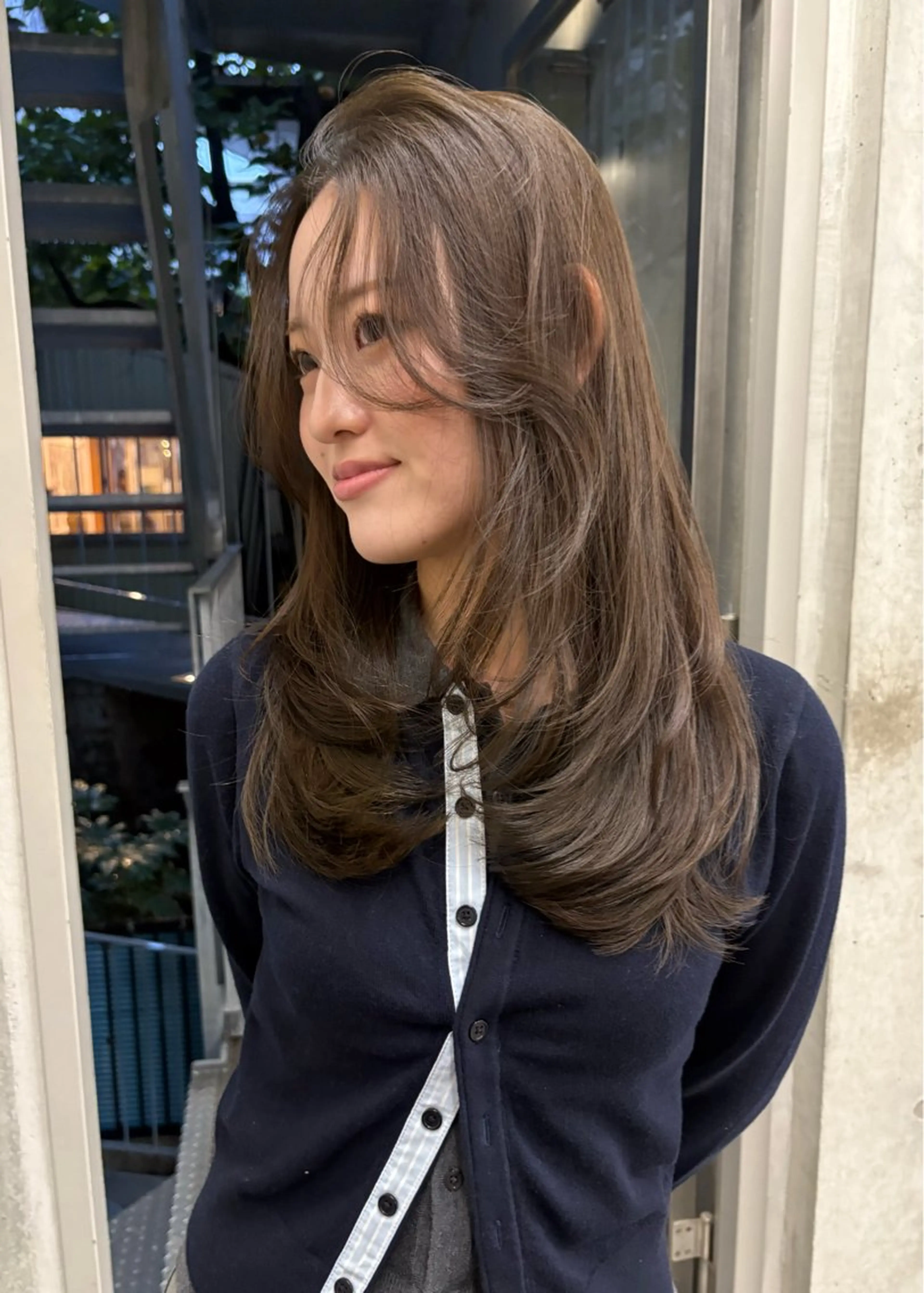 セミロング カラー カット ヘアカラー トリートメント レイヤー/柔色 カラー/SAkiのヘアスタイル