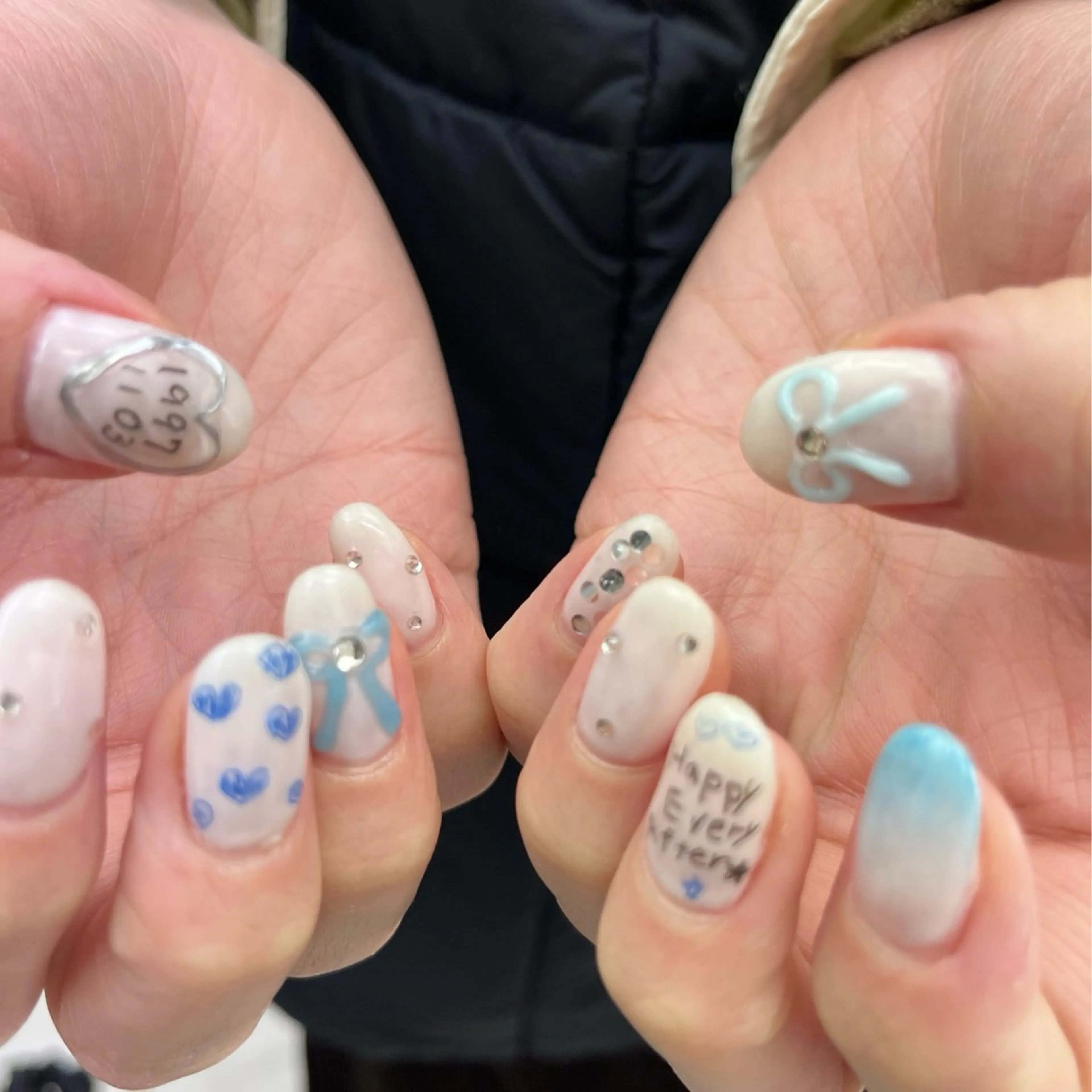ネイル ジェルネイル 持ち込み 春ネイル ハンドネイル tamu nail 　金町のネイルデザイン