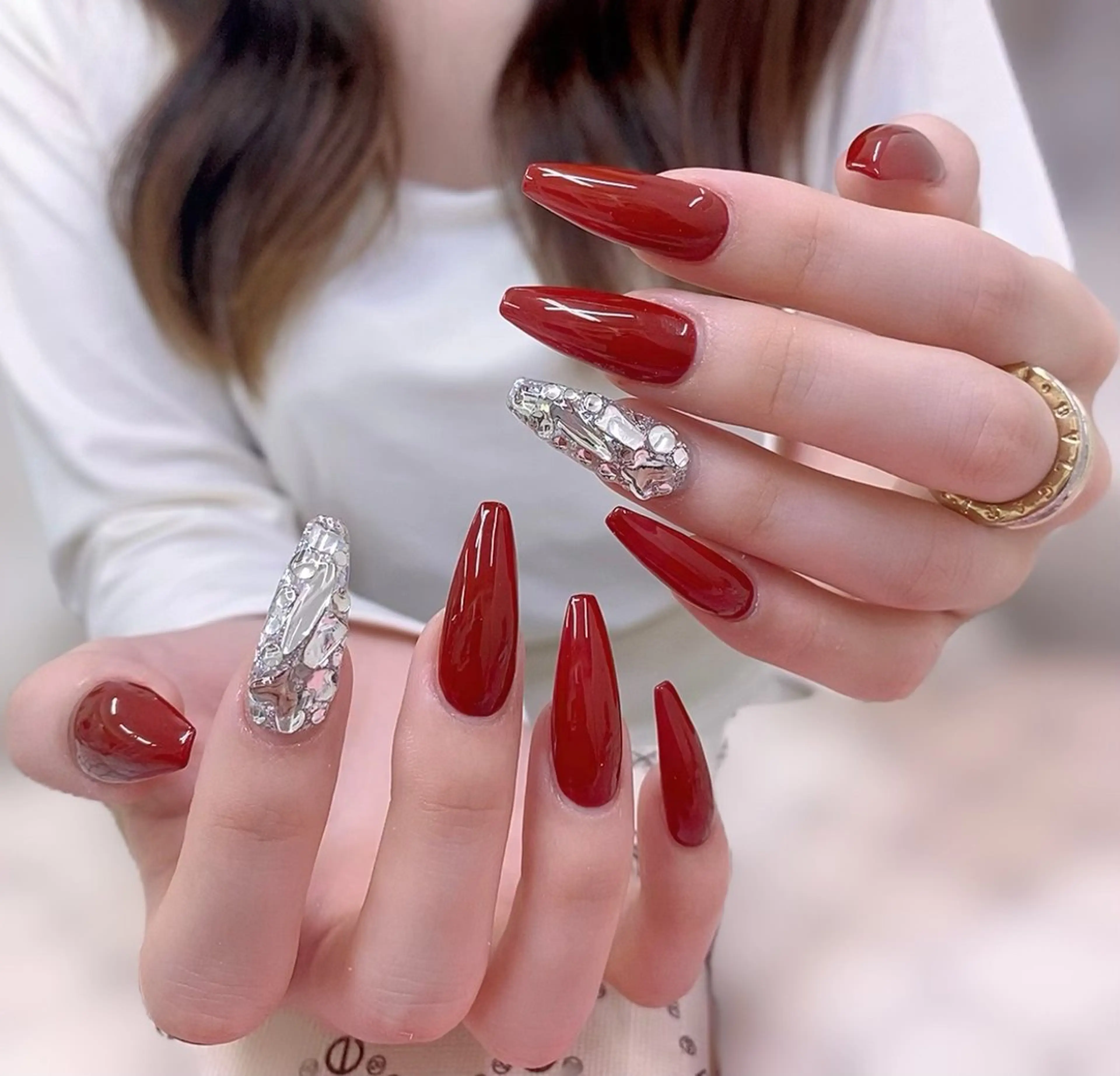 ネイル アートネイル チークネイル 長さ出し フレンチネイル ジェルネイル ハンドネイル ハンドケア YK Beauty Salonのマツエク・マツパデザイン