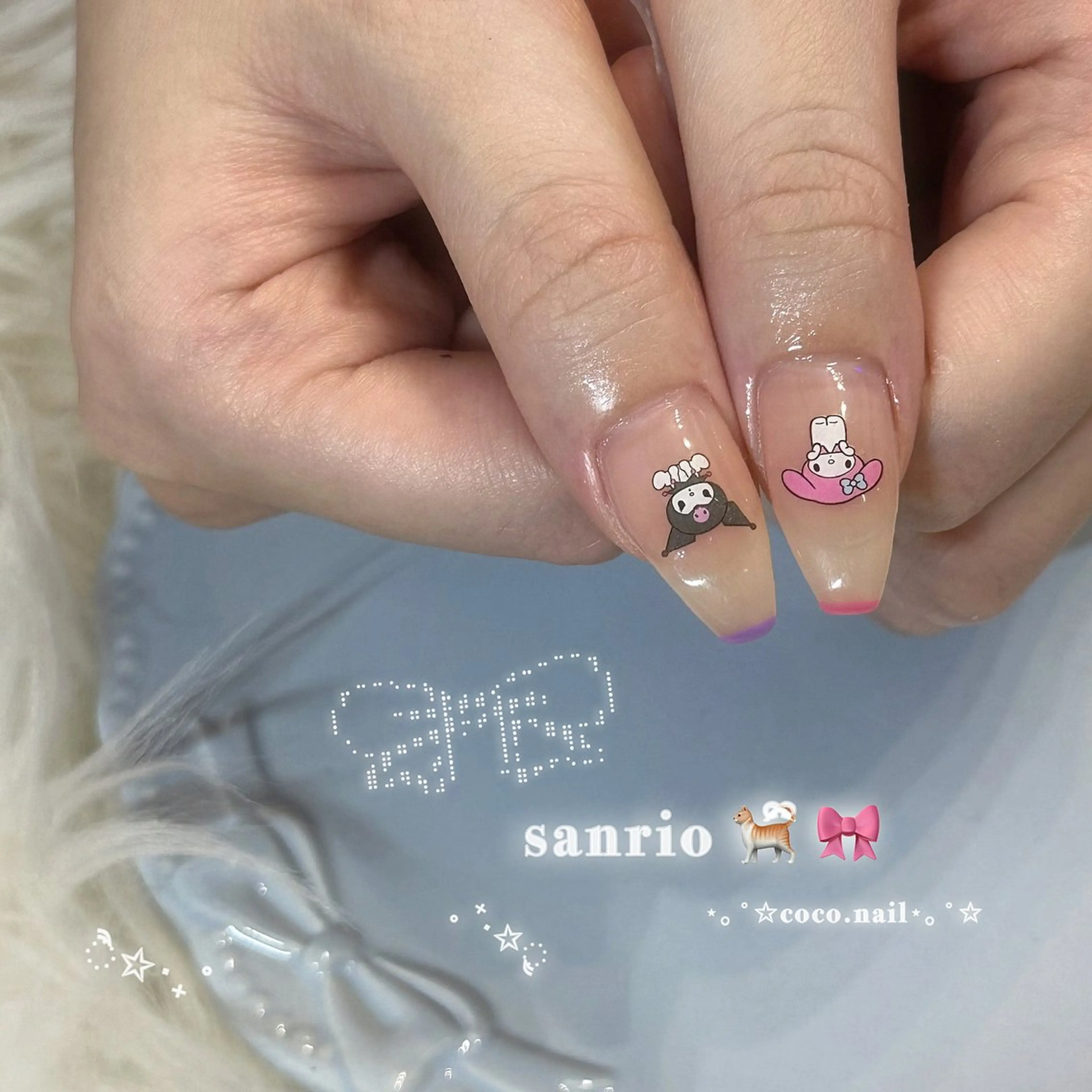 ネイル ハンドネイル フットネイル lili.nail y2k/長さ出しのネイルデザイン