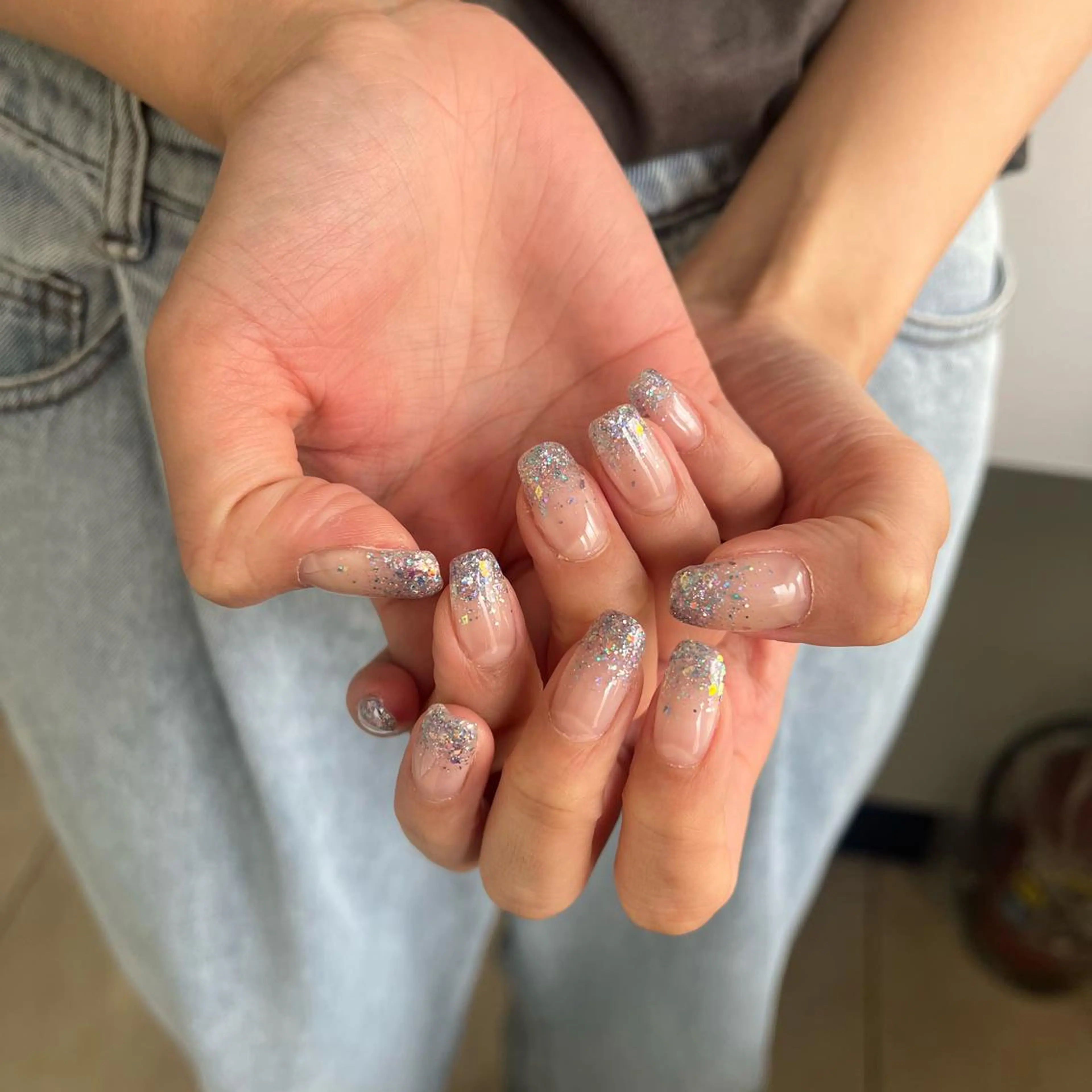 ネイル グラデーション ラメ(グリッター) nail｡𖦹° KARINのネイルデザイン