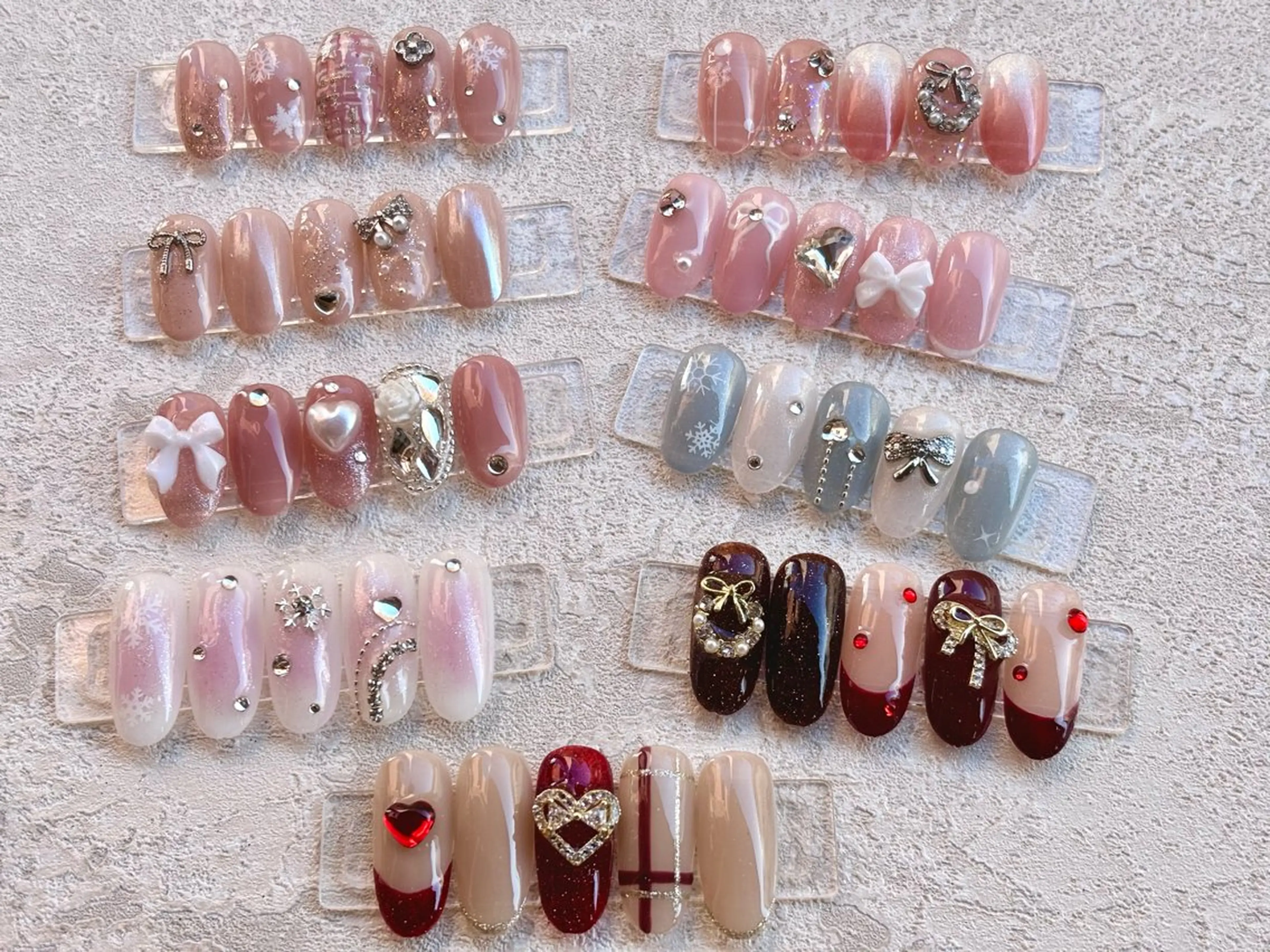 ネイル ワンホンネイル 冬ネイル クリスマス ETE LUNA NAILのネイルデザイン