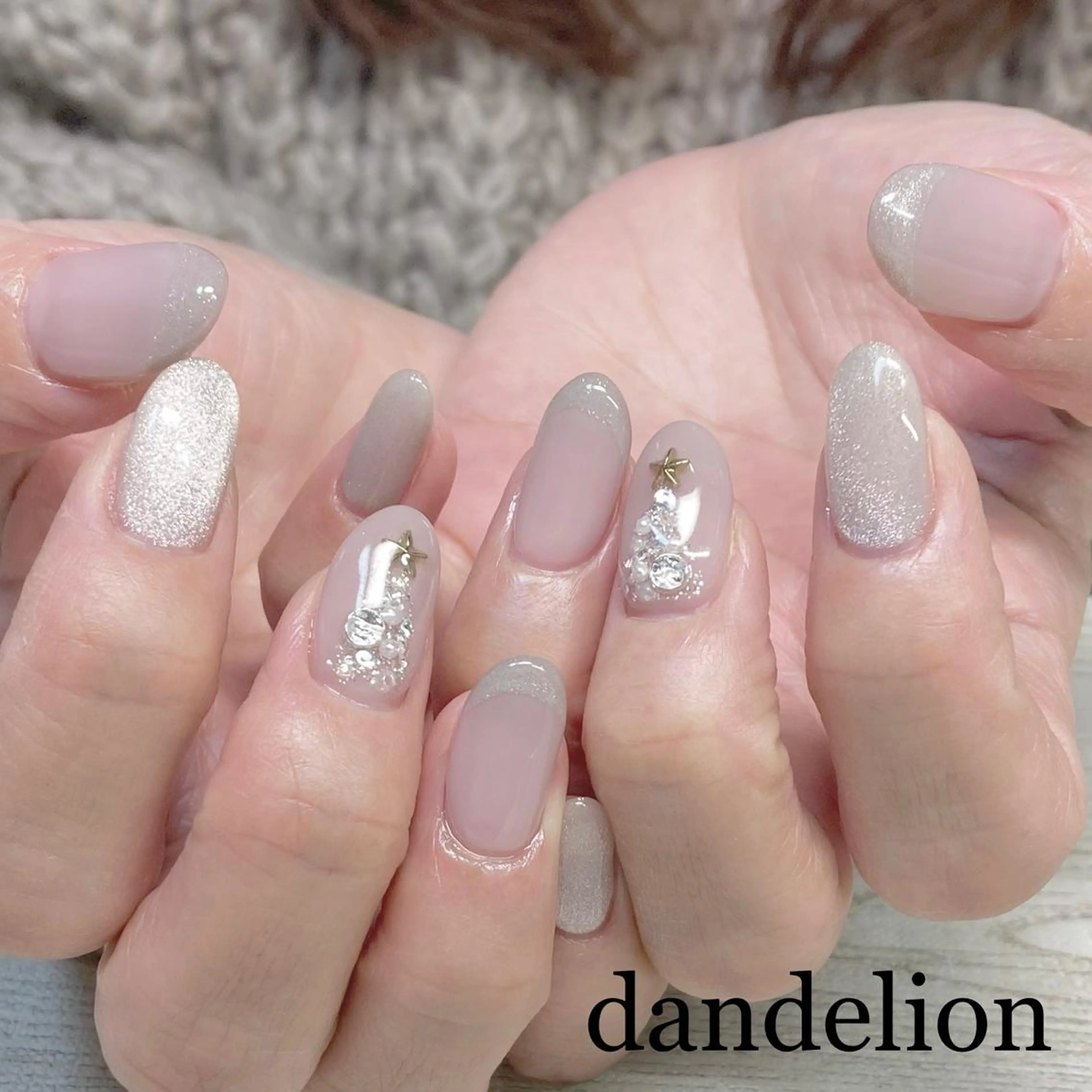 ネイル ハンドネイル ハンドケア dandelion ダンデライオンのネイルデザイン