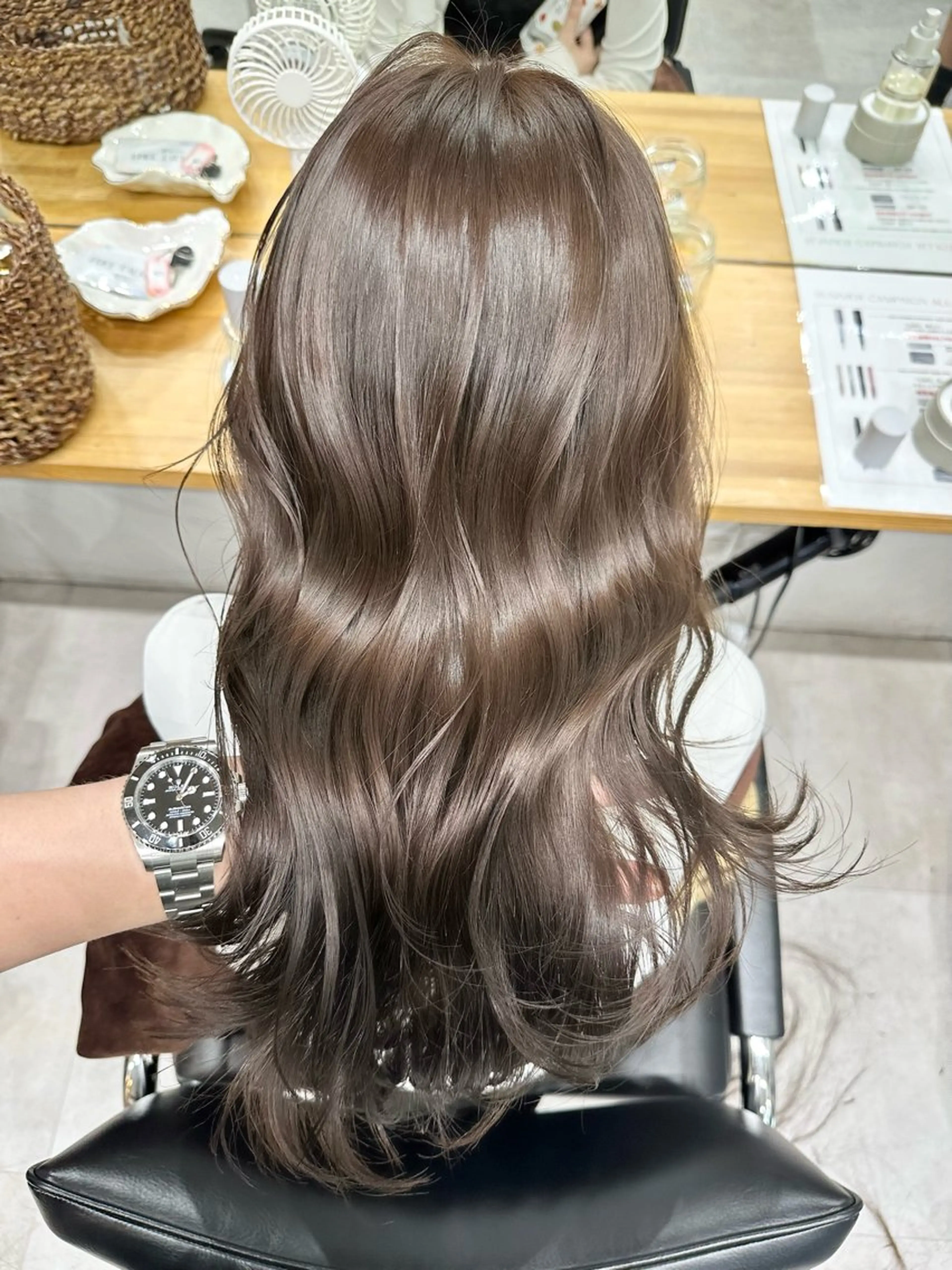 セミロング カット ヘアカラー トリートメント ✨透明感カラー/縮毛 恵比寿HAYATO✨のヘアスタイル