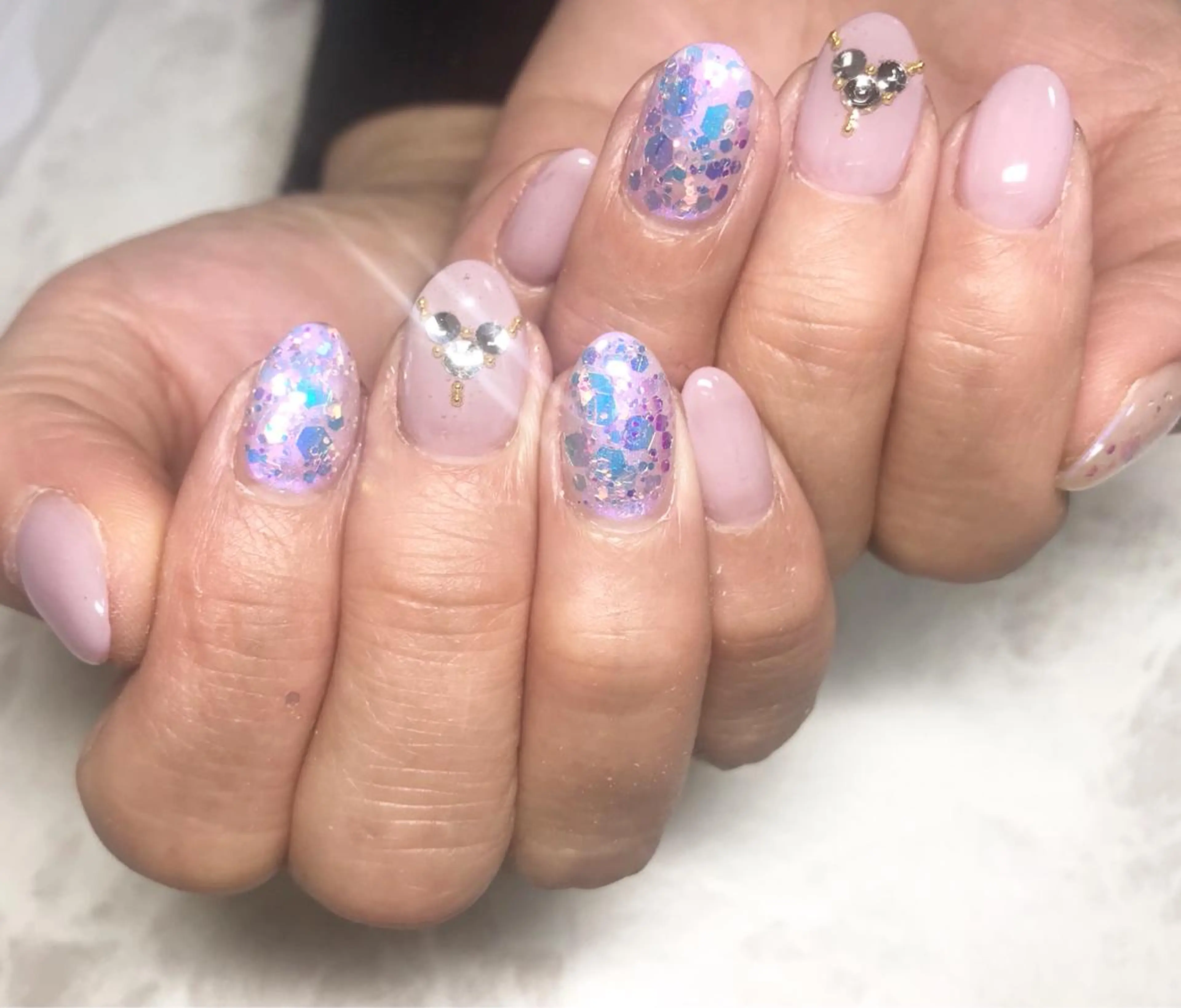 ネイル フットネイル ニュアンスネイル パープル シンプルネイル 春ネイル ネイル フフラ所属・nail fufla ♡yamane♡のネイルデザイン