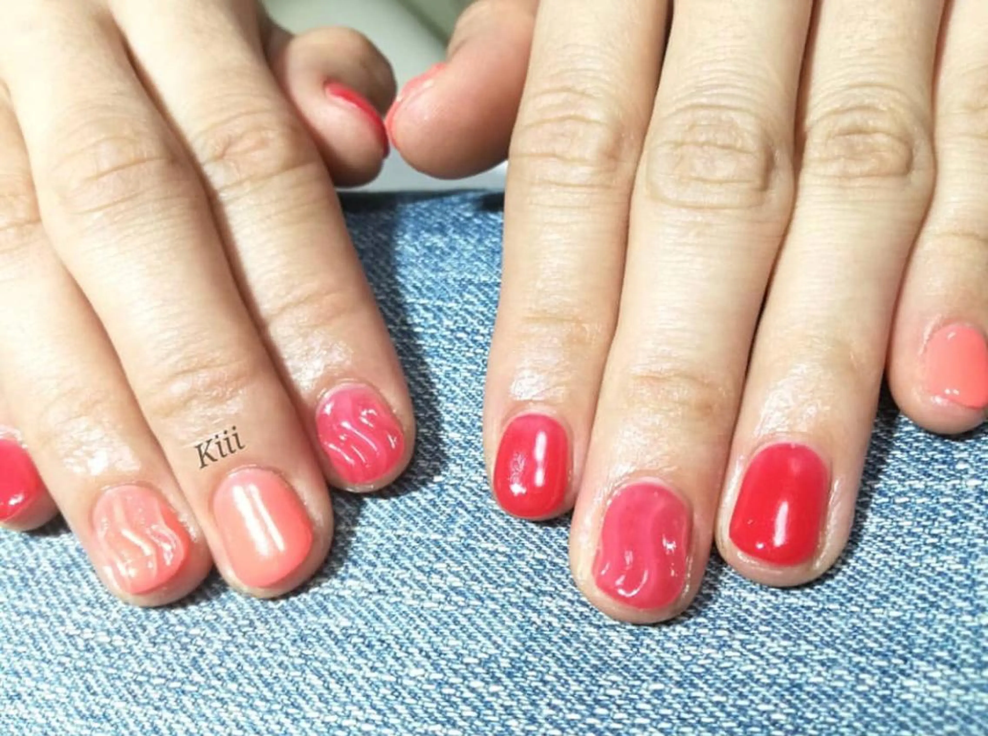 ネイル ハンドネイル フットネイル kiii.__ ✴︎*のネイルデザイン