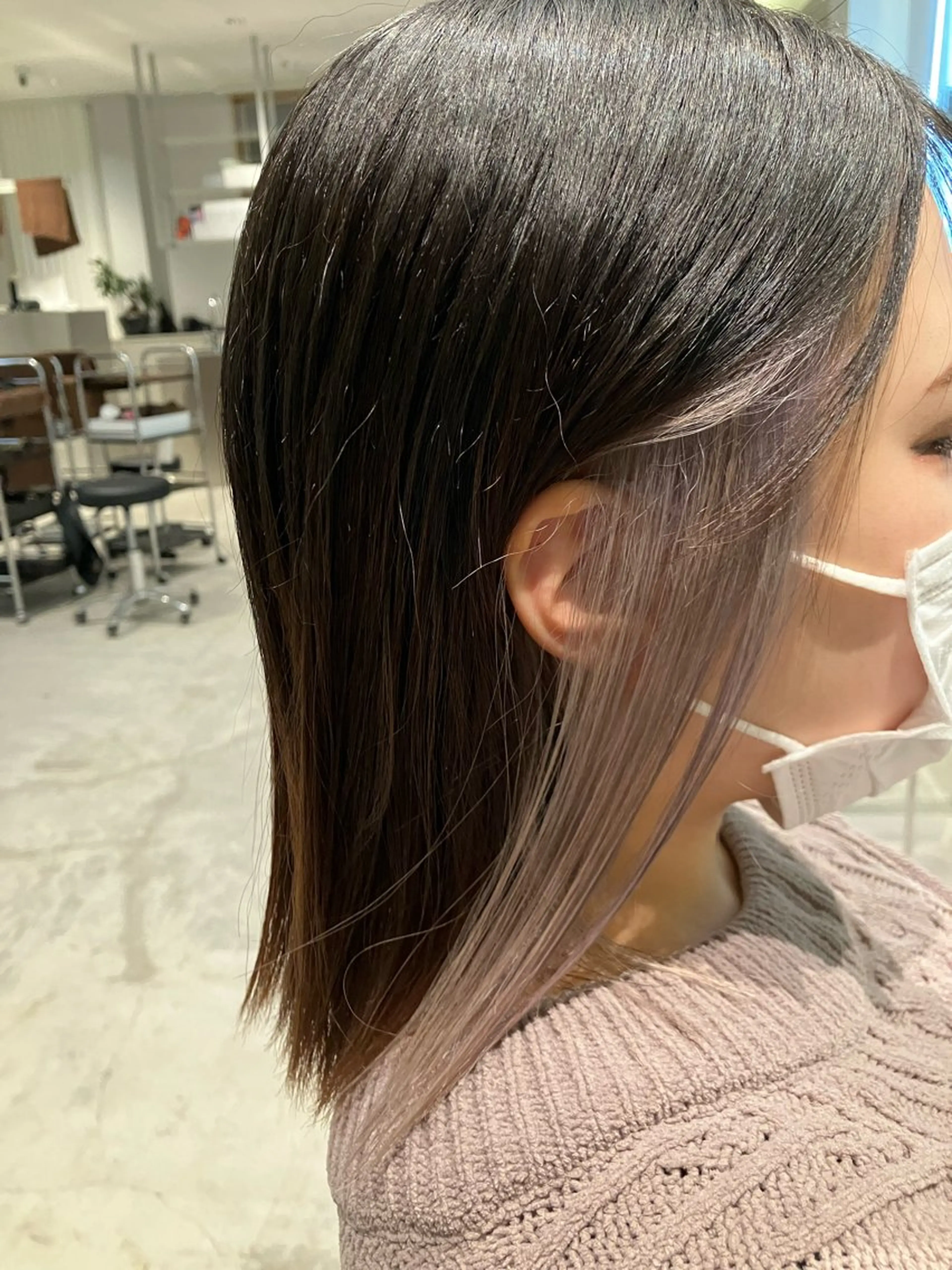 カラー イヤリングカラー ヘアカラー OCHIAI KEISUKEのヘアスタイル