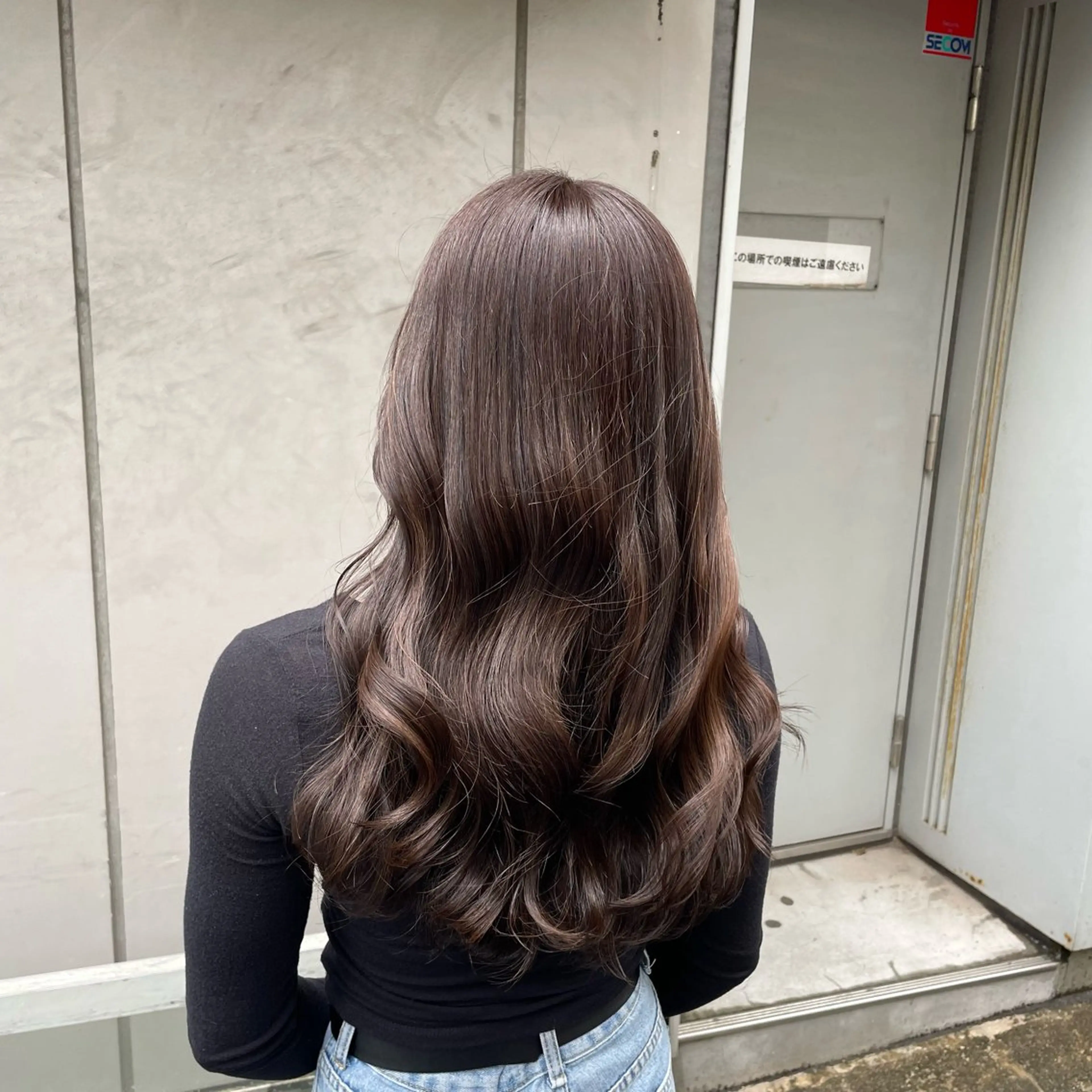 セミロング カラー 大人っぽ♡上品な暖色 ♡ブリーチなし♡のヘアスタイル