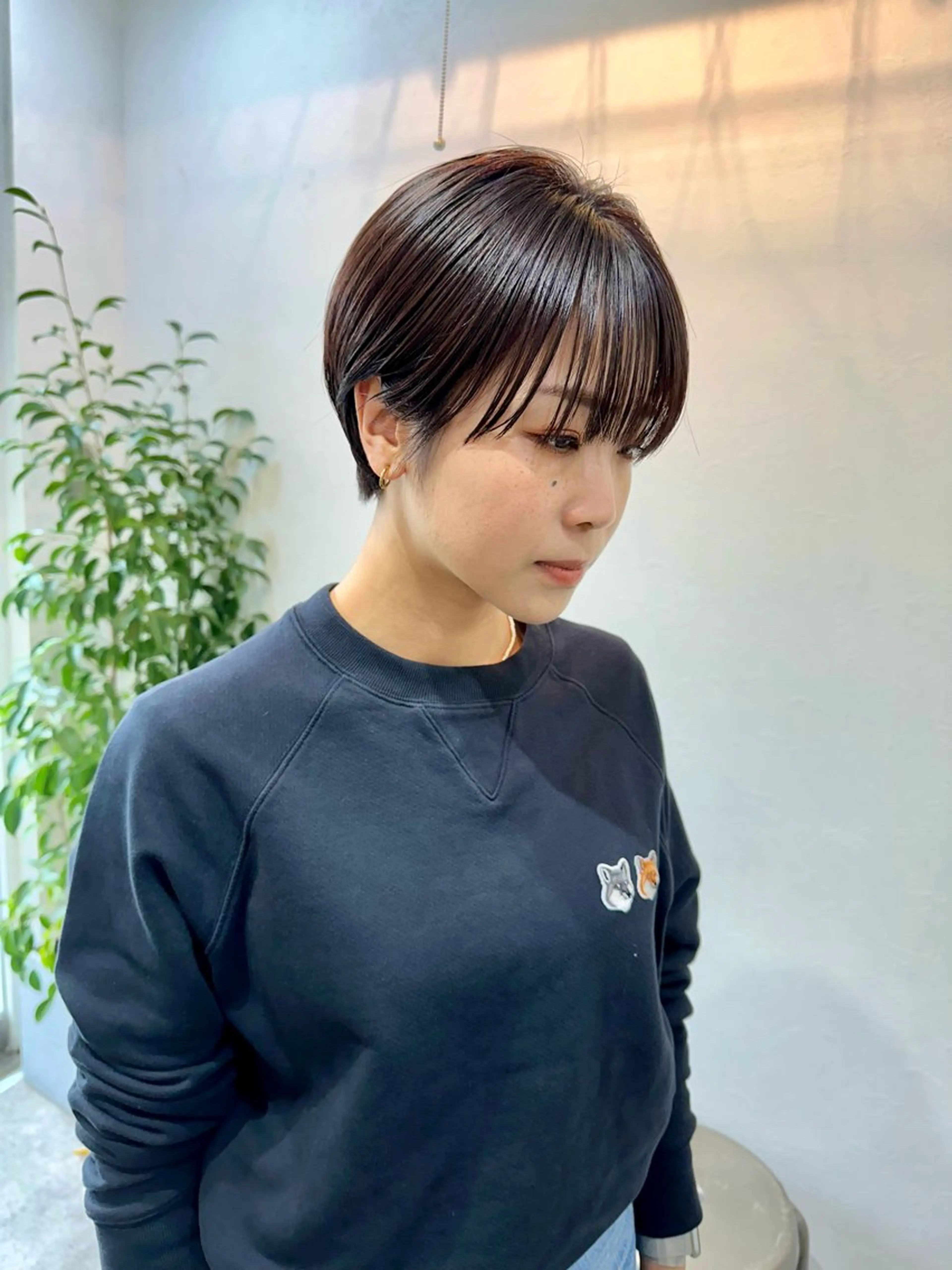 ショート カラー 透明感カラー オリーブカラー ショートヘア カット ヘアカラー トリートメント パーマ/透明感カラー /ボブ/吉田一生のヘアスタイル