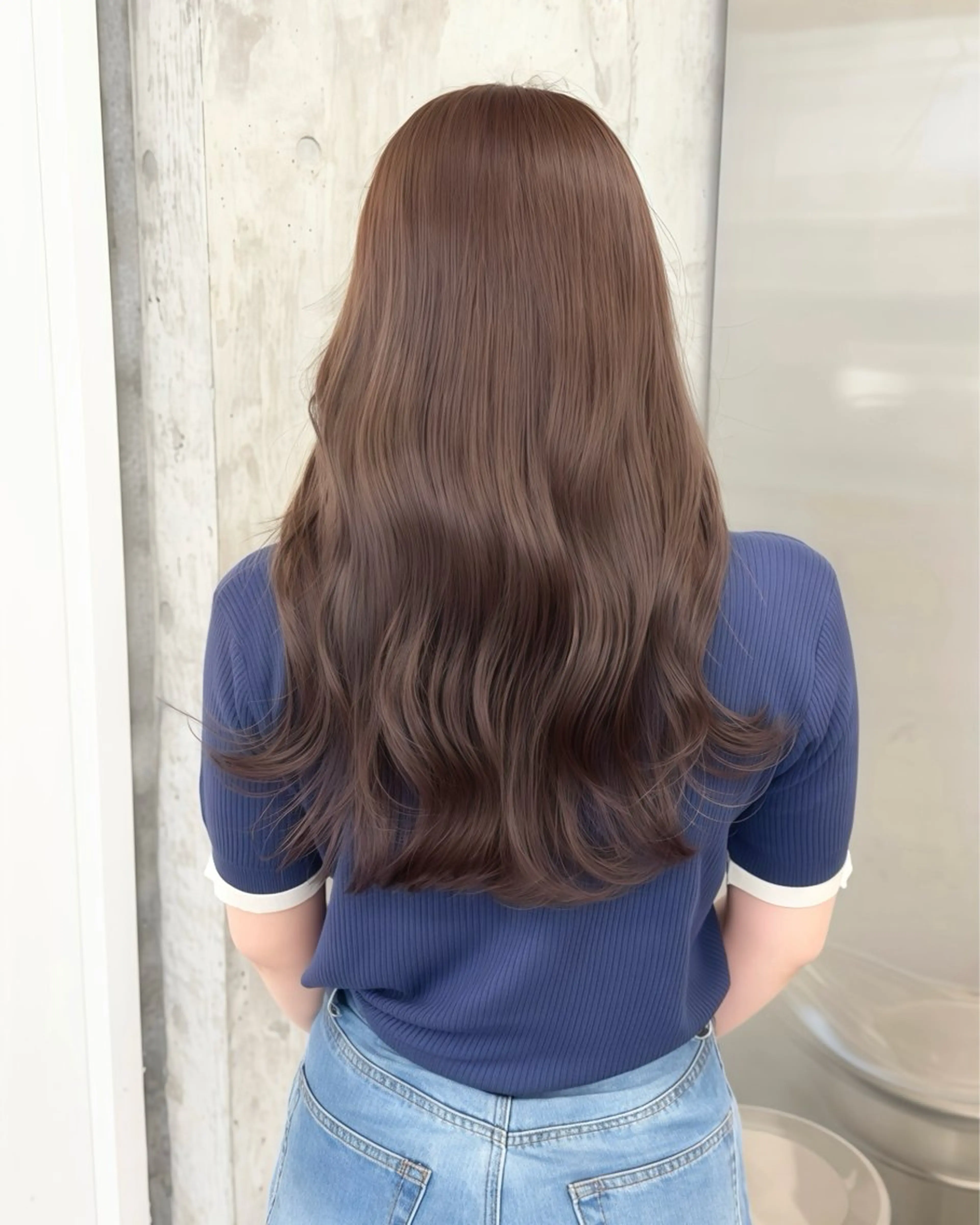 ロング カラー グレージュ ラベンダーカラー ラベンダーグレージュ ラベンダーグレー カット ヘアカラー トリートメント たいき/グレージュ/ 透明感/ブリーチなしのヘアスタイル