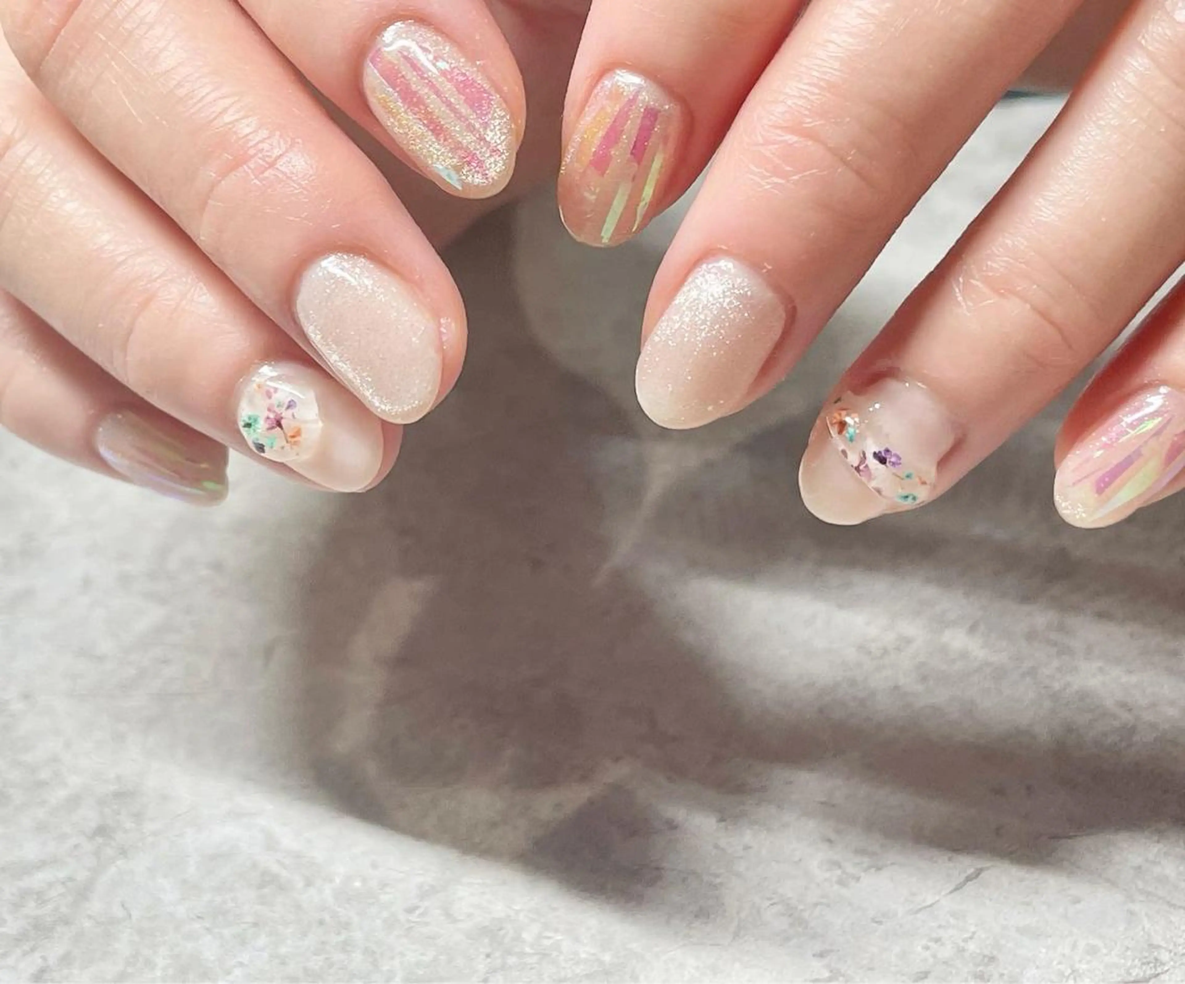 ネイル ジェルネイル 春ネイル ハンドネイル ハンドケア atelier yu's nailのネイルデザイン