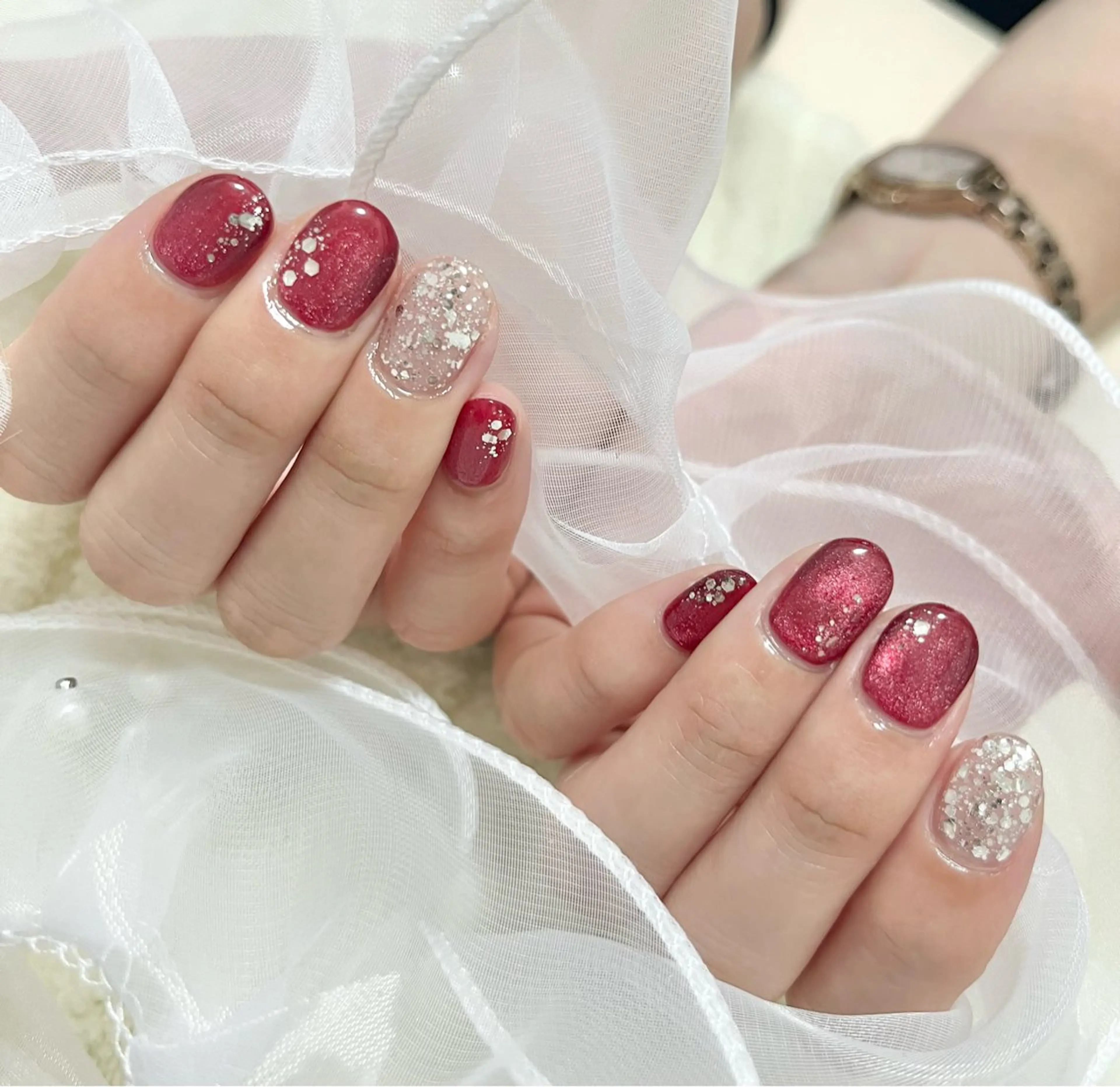 ネイル マグネットネイル ハンドネイル わたなべ さやかのネイルデザイン