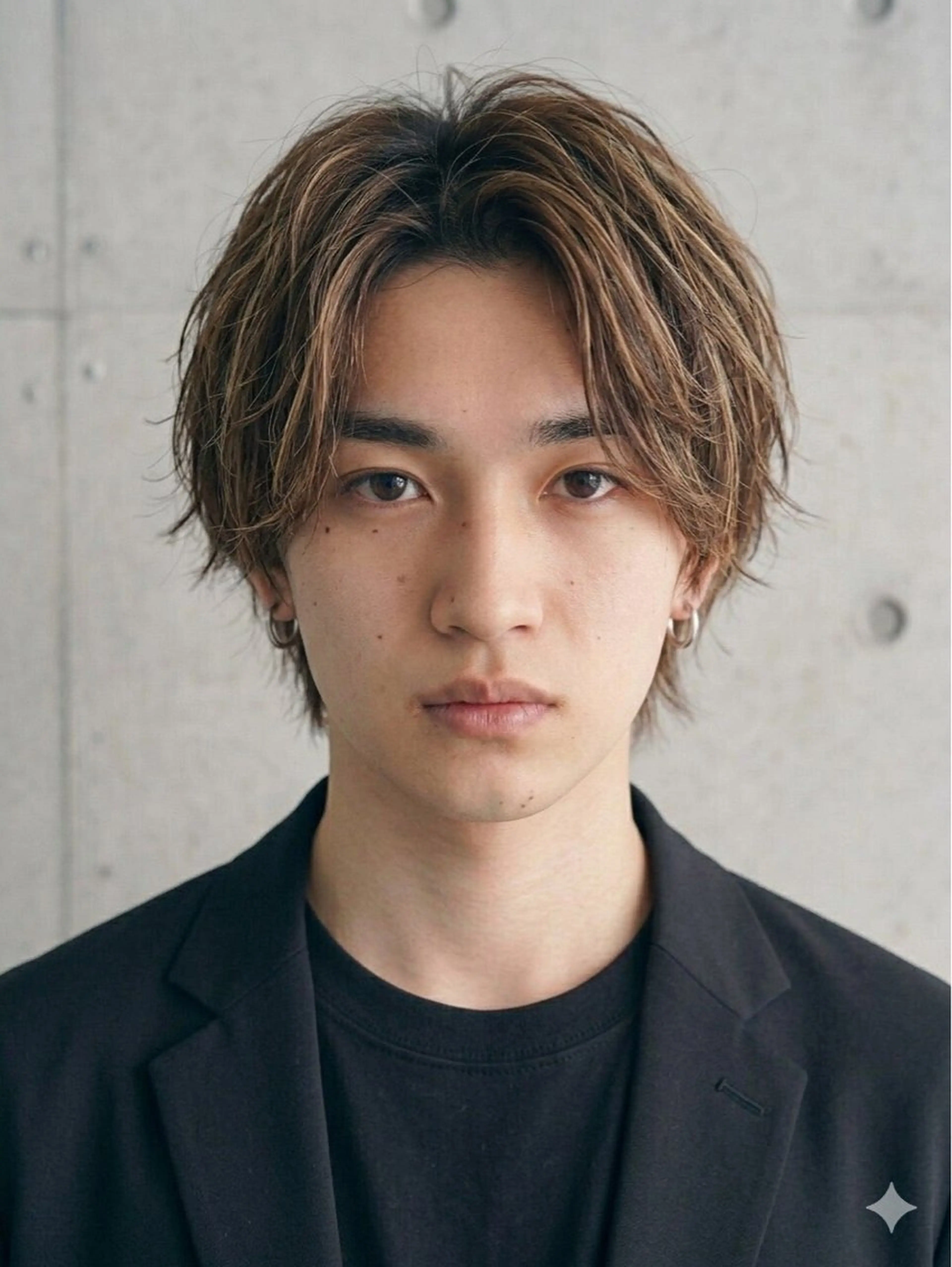 ショート カラー メンズ センターパート マール公式 ジュニアスタイリストのヘアスタイル