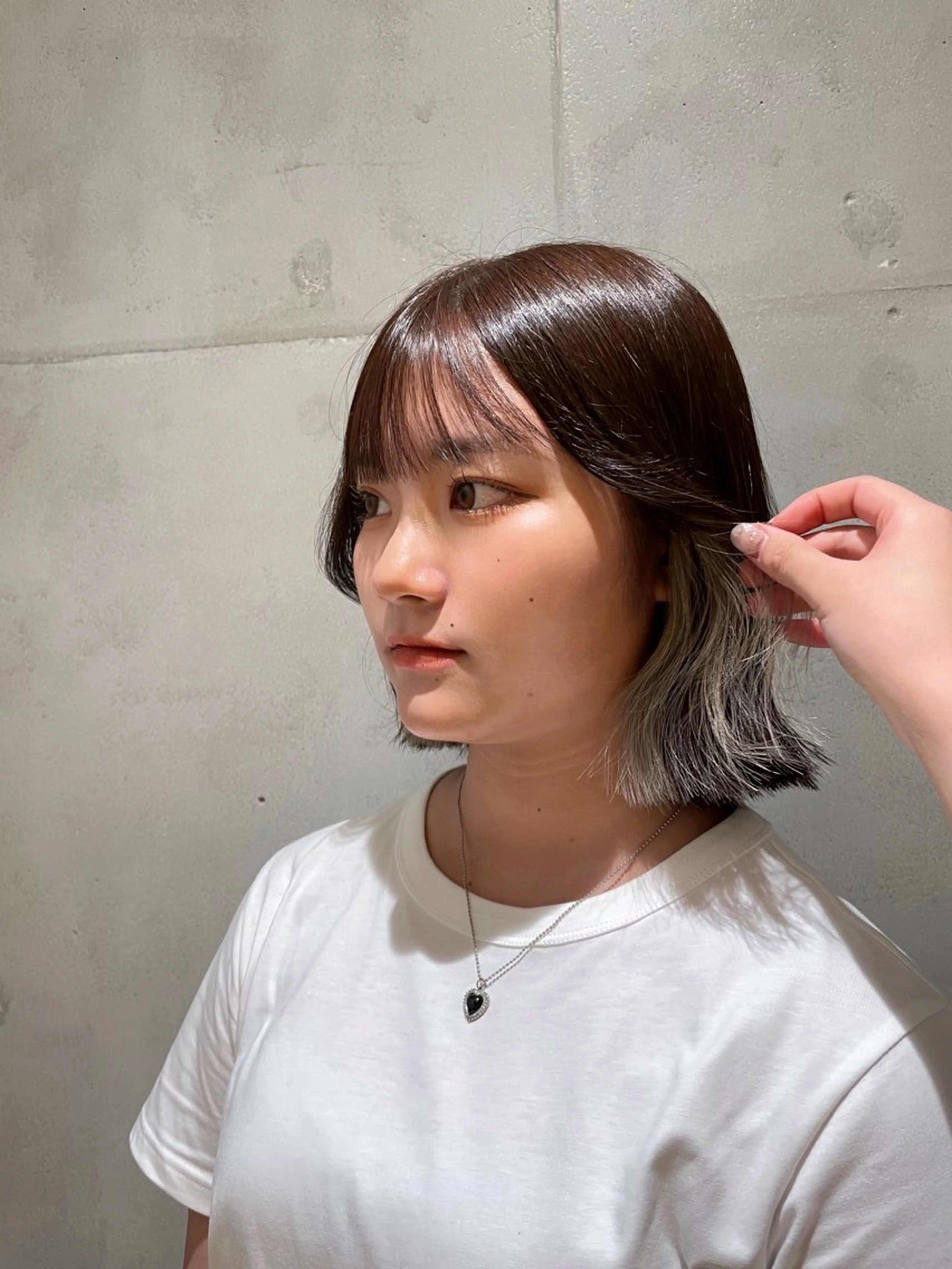 カラー ベージュカラー イヤリングカラー 🐣Say.ree ひらいで ななみ🐣のヘアスタイル