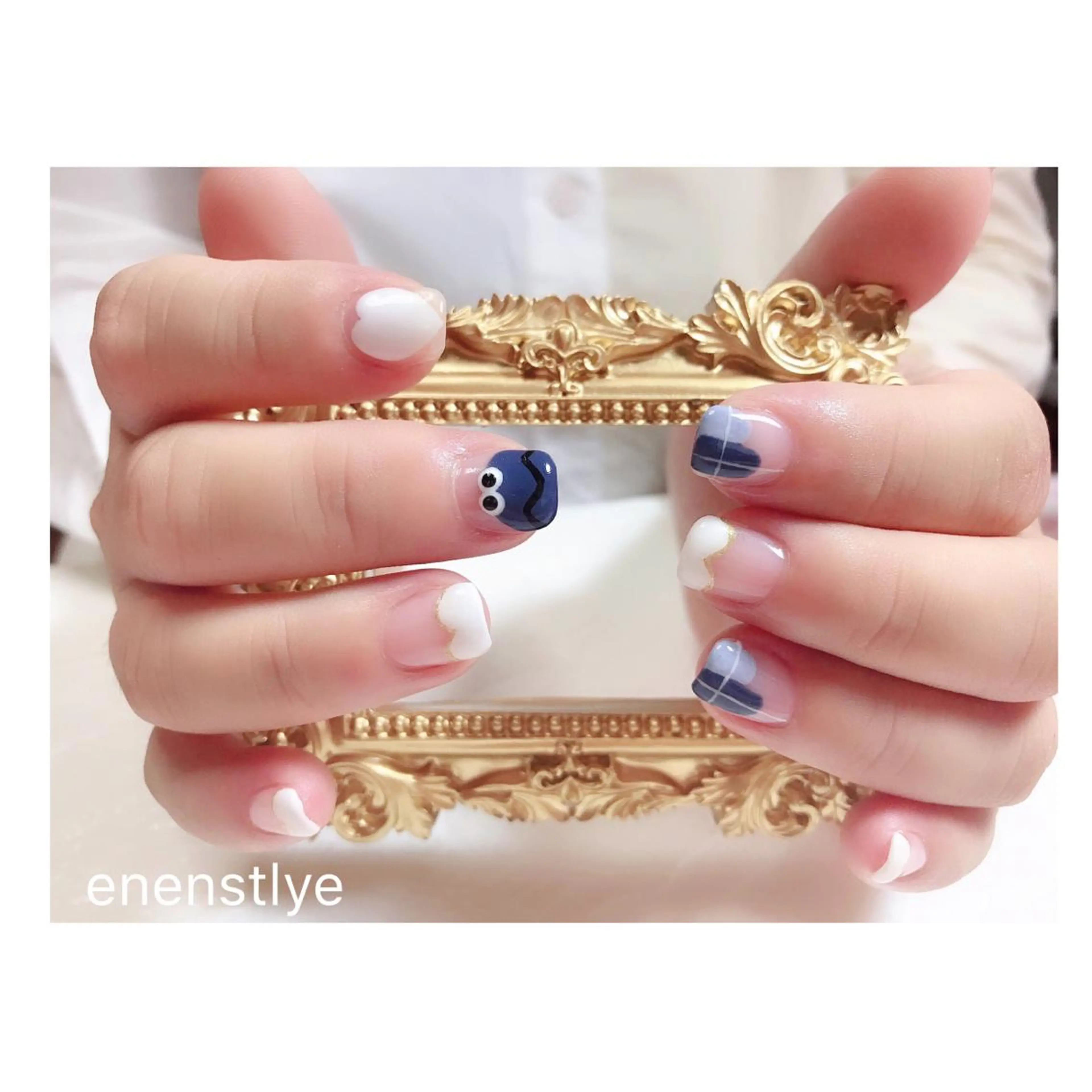 ショート ネイル ジェルネイル 持ち込み ニュアンスネイル オフィスネイル シンプルネイル 👑enen style👑のネイルデザイン