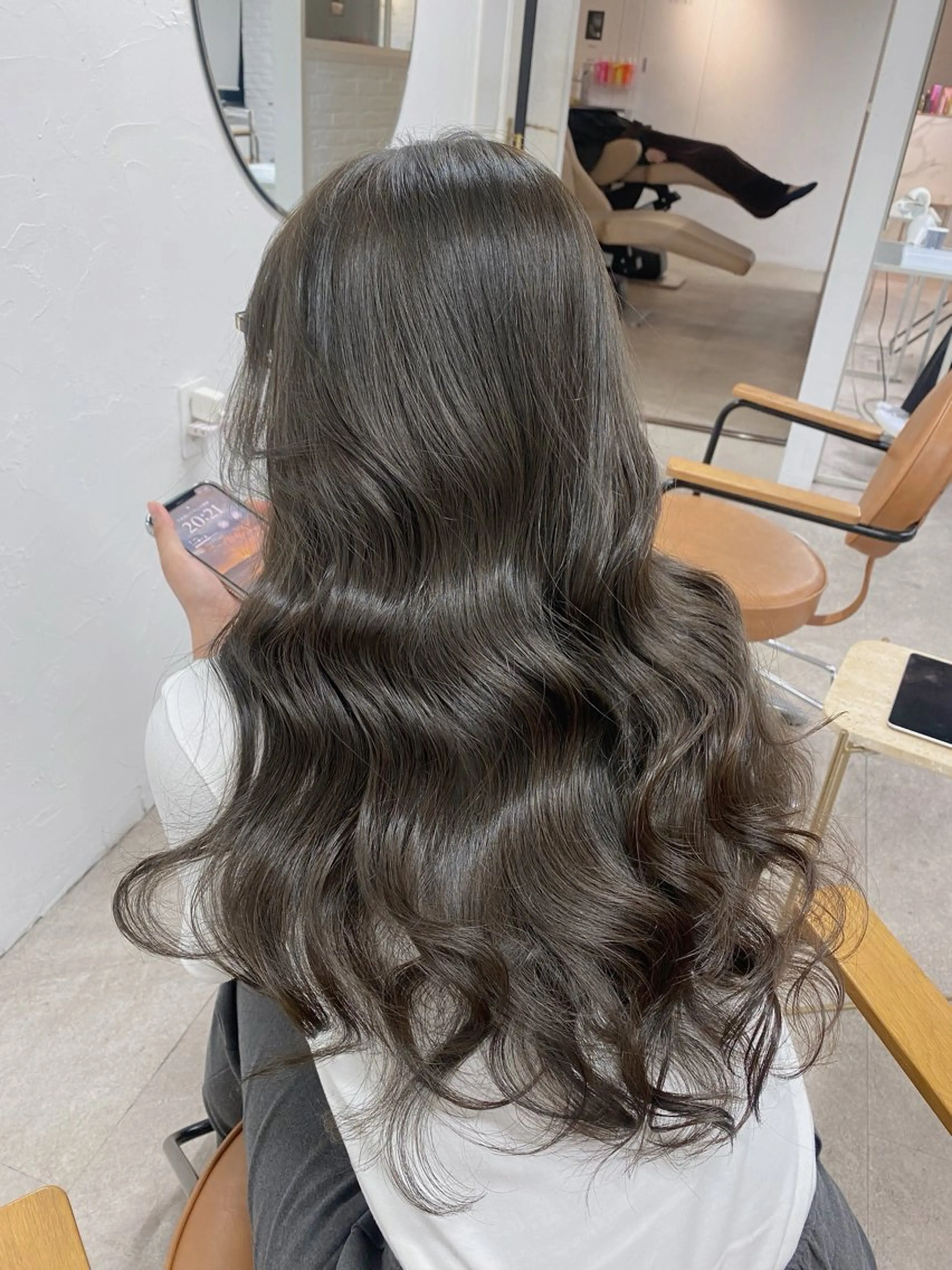 ロング カラー グレージュ オリーブグレージュ オリーブグレー ちえみ/ ボブ・ショート募集中のヘアスタイル