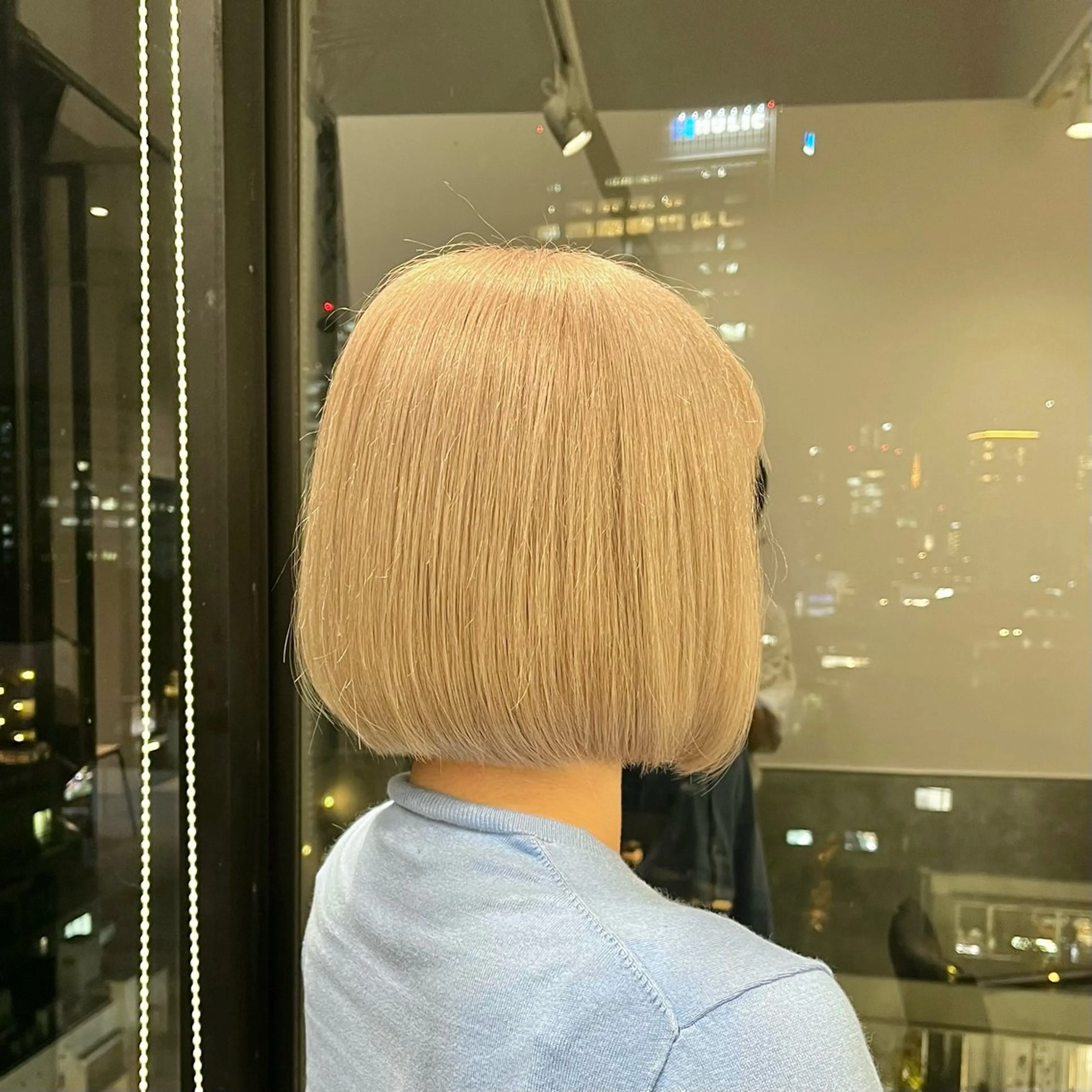 ミディアム カラー カット ヘアカラー トリートメント ボブ/レイヤー/ ハッシュカット/河内のヘアスタイル