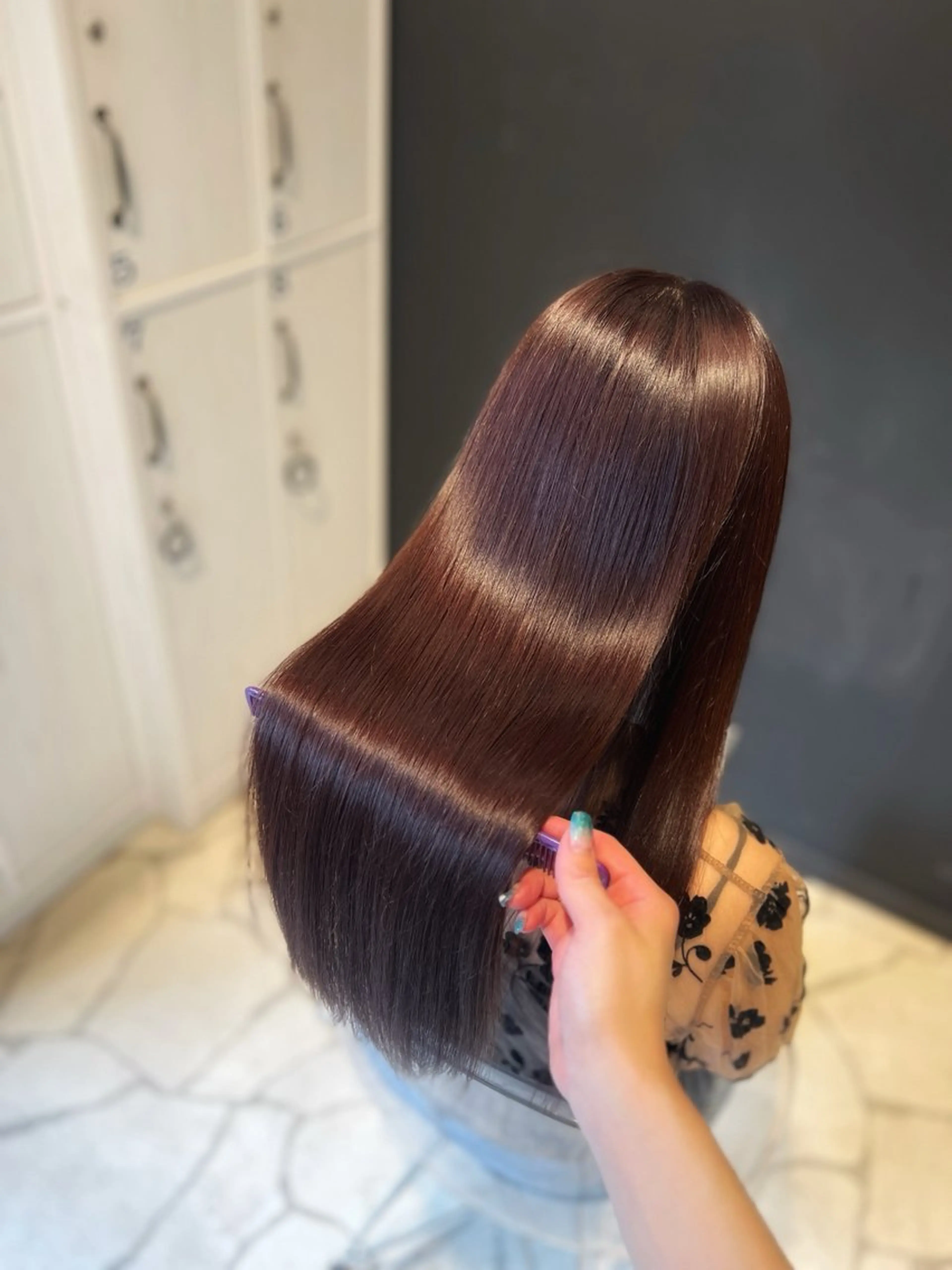 セミロング カラー ヘアカラー トリートメント diptymoila harukiのヘアスタイル