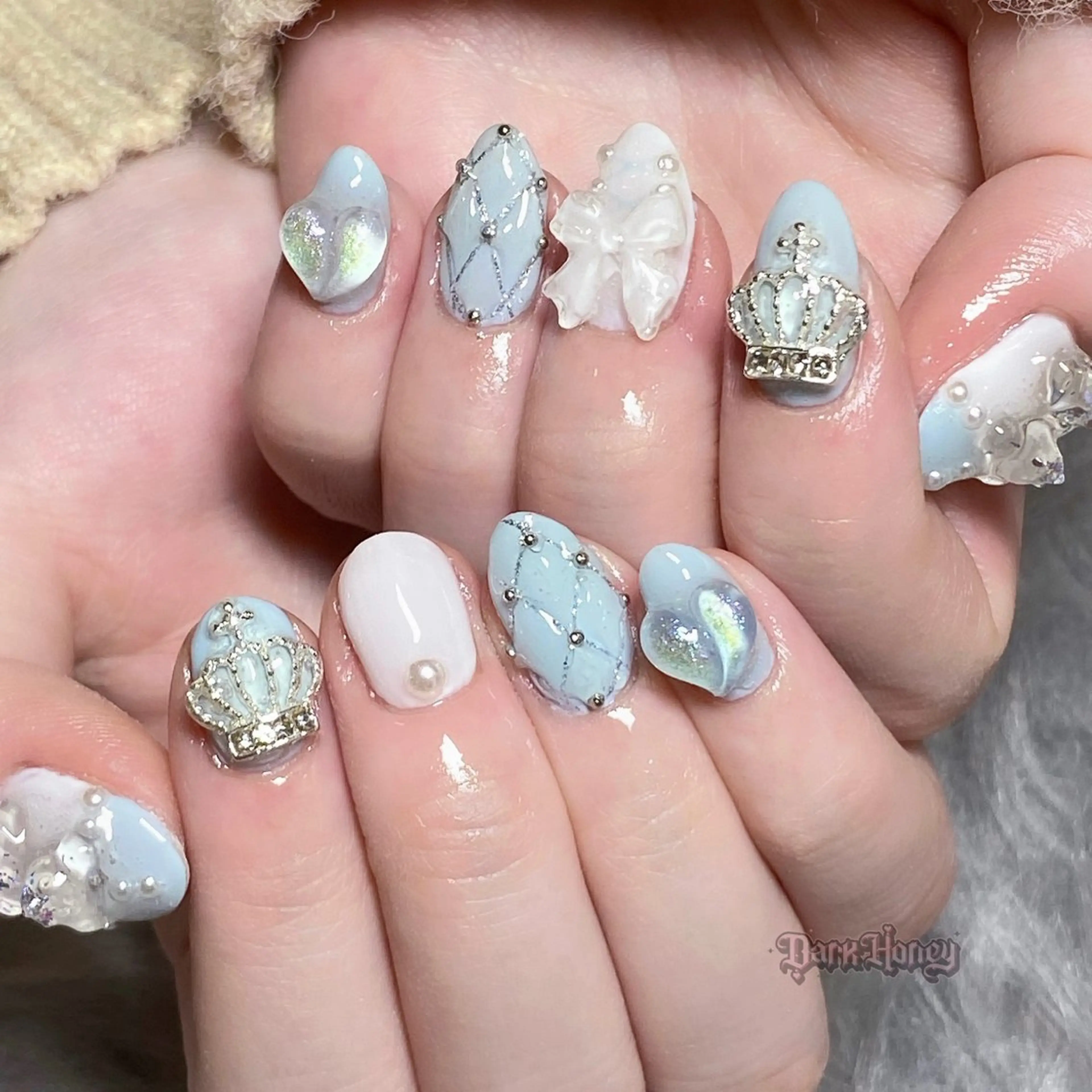 ネイル ハンドネイル Dark honey スカルプ専門原宿店のネイルデザイン