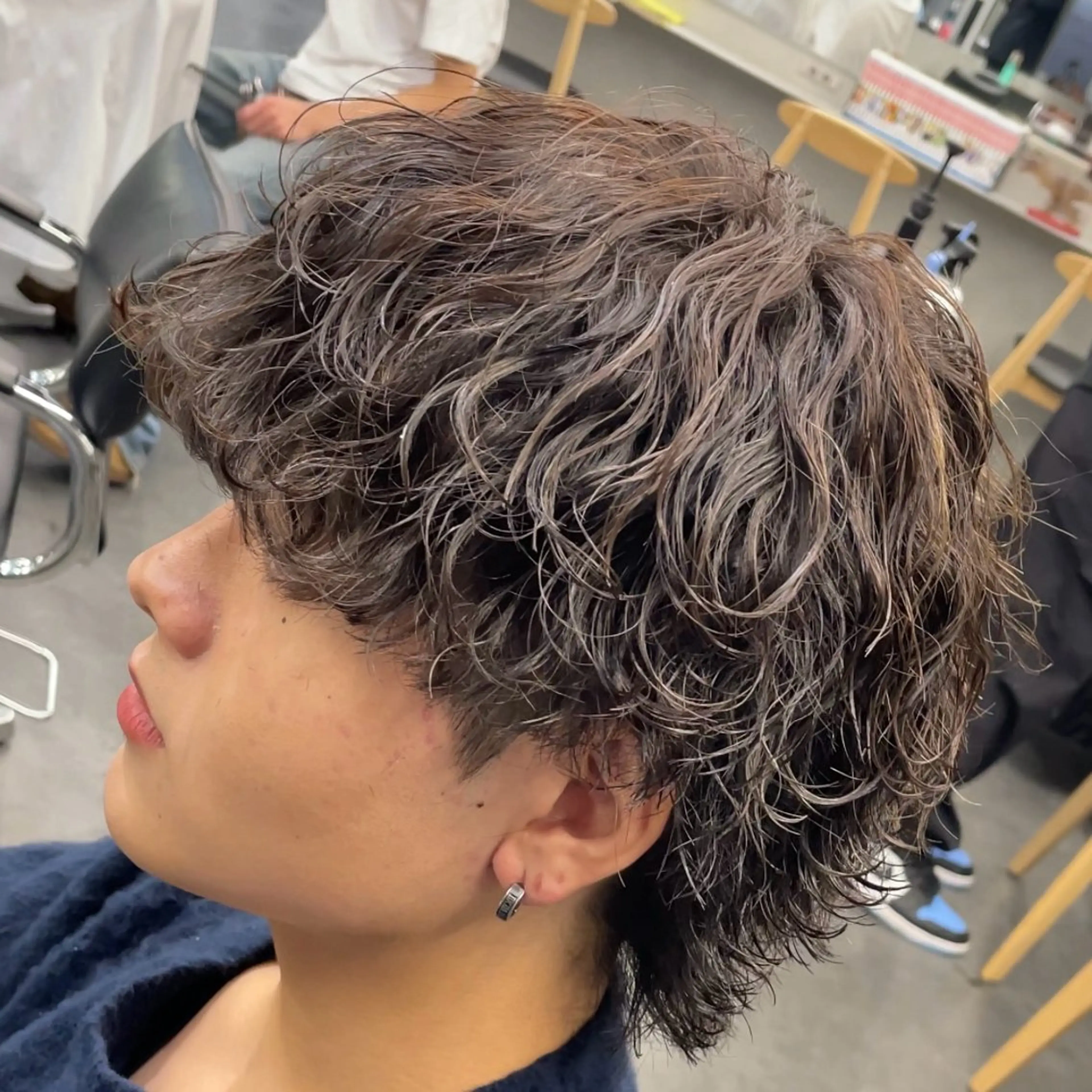 セミロング パーマ ヘアアレンジ メンズ fifth 石川 凪のヘアスタイル