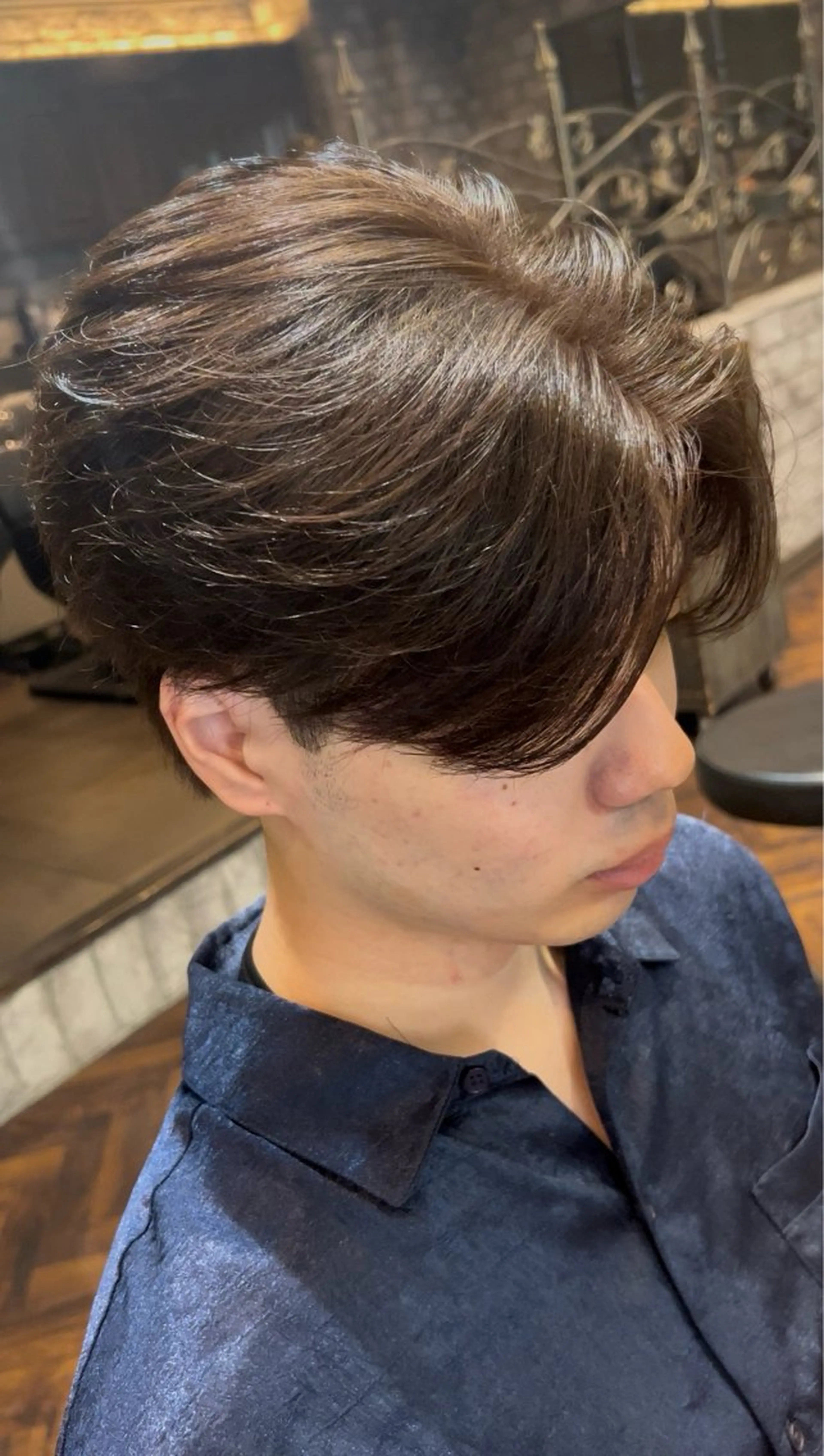 ※1/29不可 メンズカット+ワンカラー+パーマ 2ステップトリートメント付き フェード不可 ※ブリーチ不可の写真