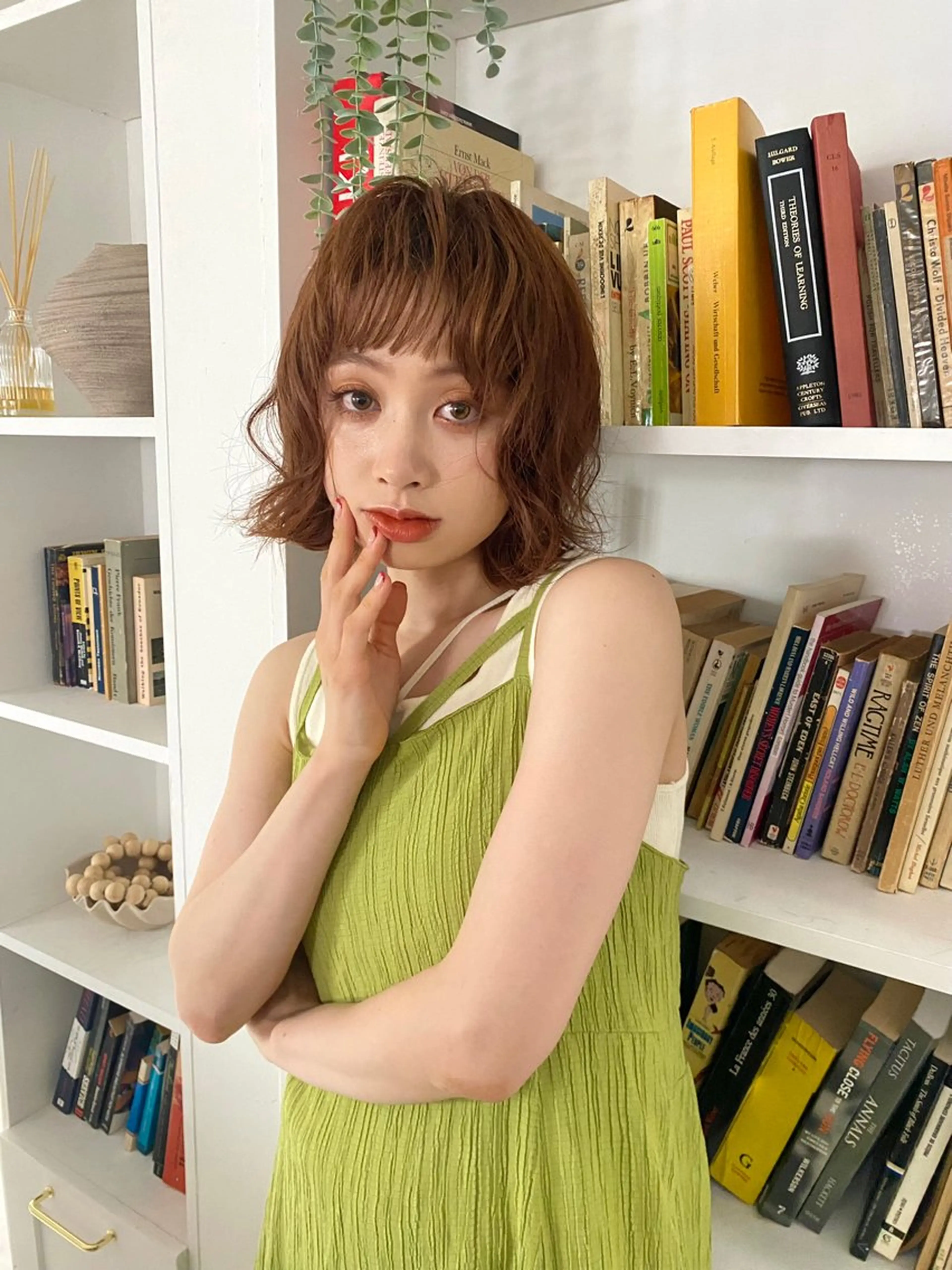 ミディアム カラー ヘアアレンジ カット ヘアカラー トリートメント 小顔カット/艶 カラー特化♡MIHOのヘアスタイル