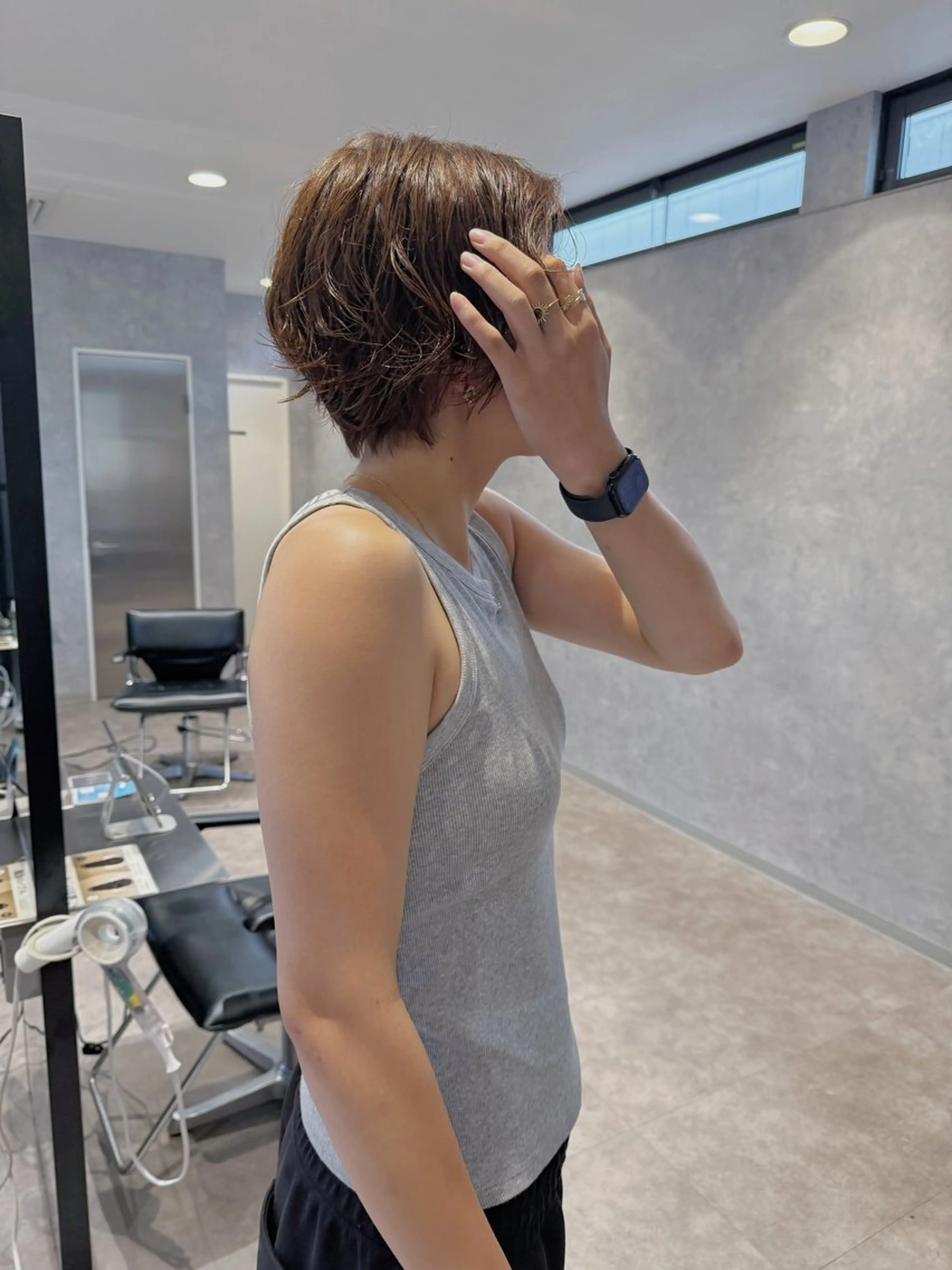 ショート ショートボブ ボブ ショートヘア 野林 夏帆のヘアスタイル