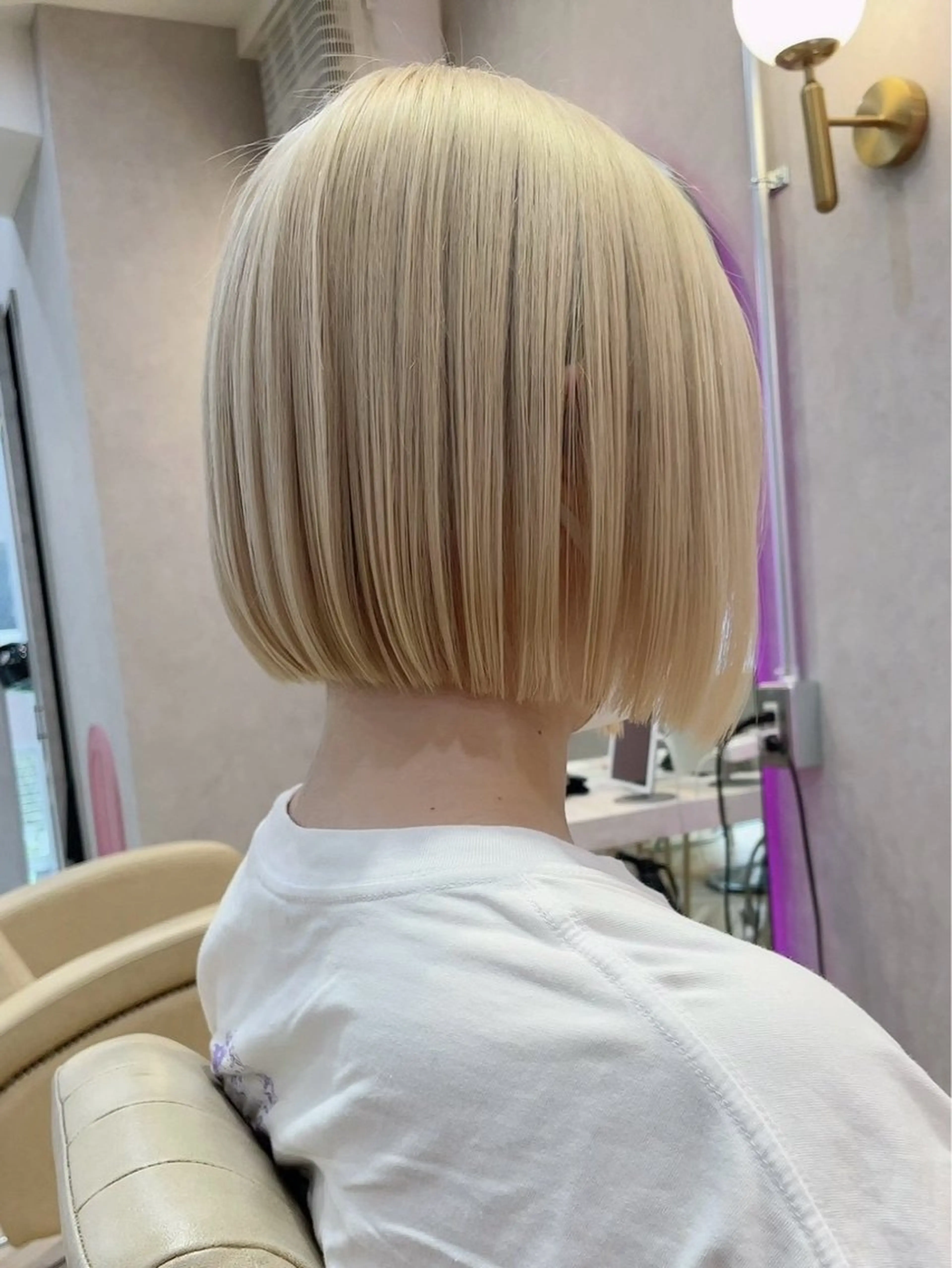 ショート カラー ヘアアレンジ カット トリートメント ヘアセット 縮毛矯正🤍 盛れるボブ/ひかりのヘアスタイル