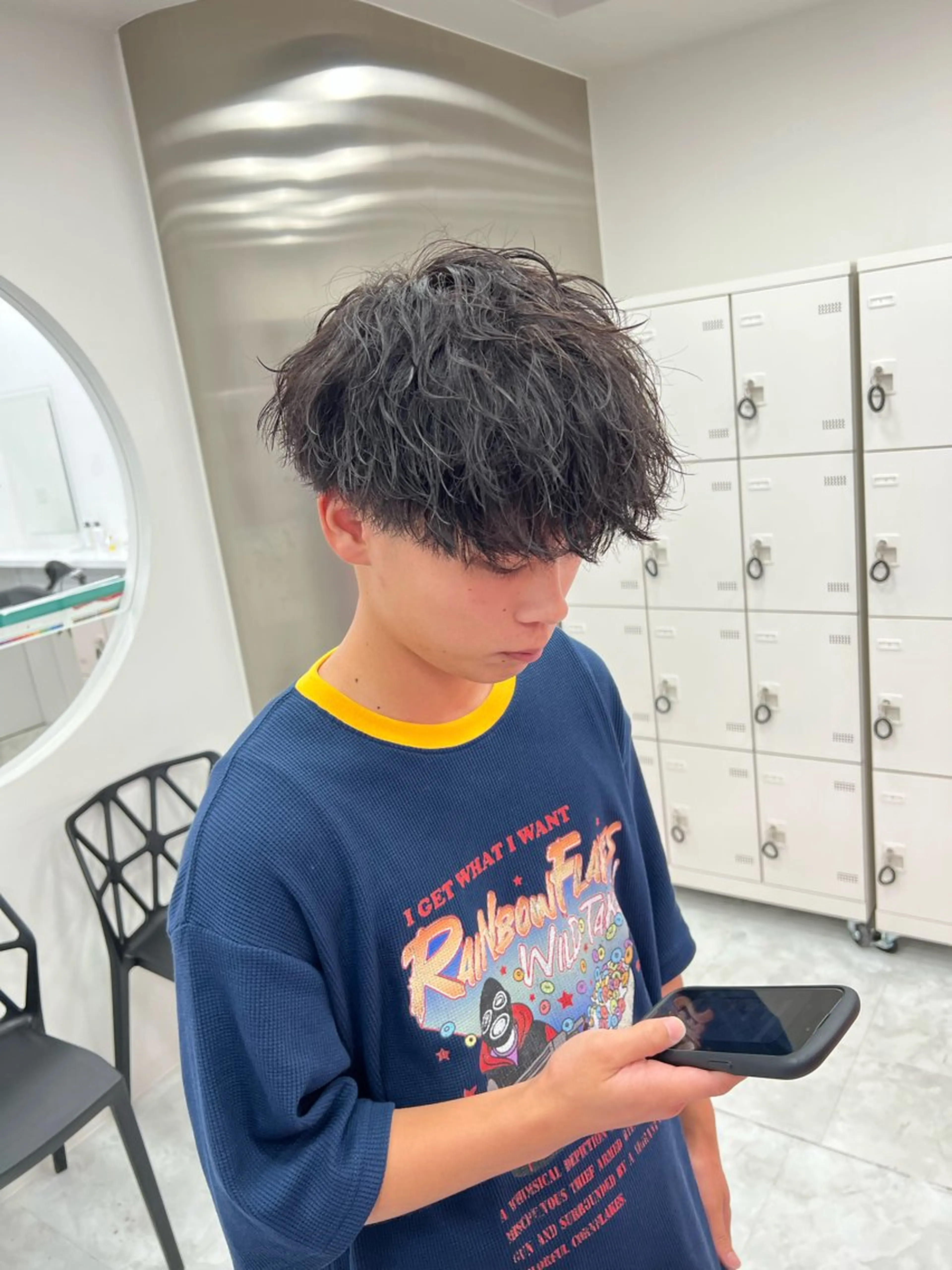 ショート カラー パーマ メンズ メンズパーマ特化 TAIGAのヘアスタイル
