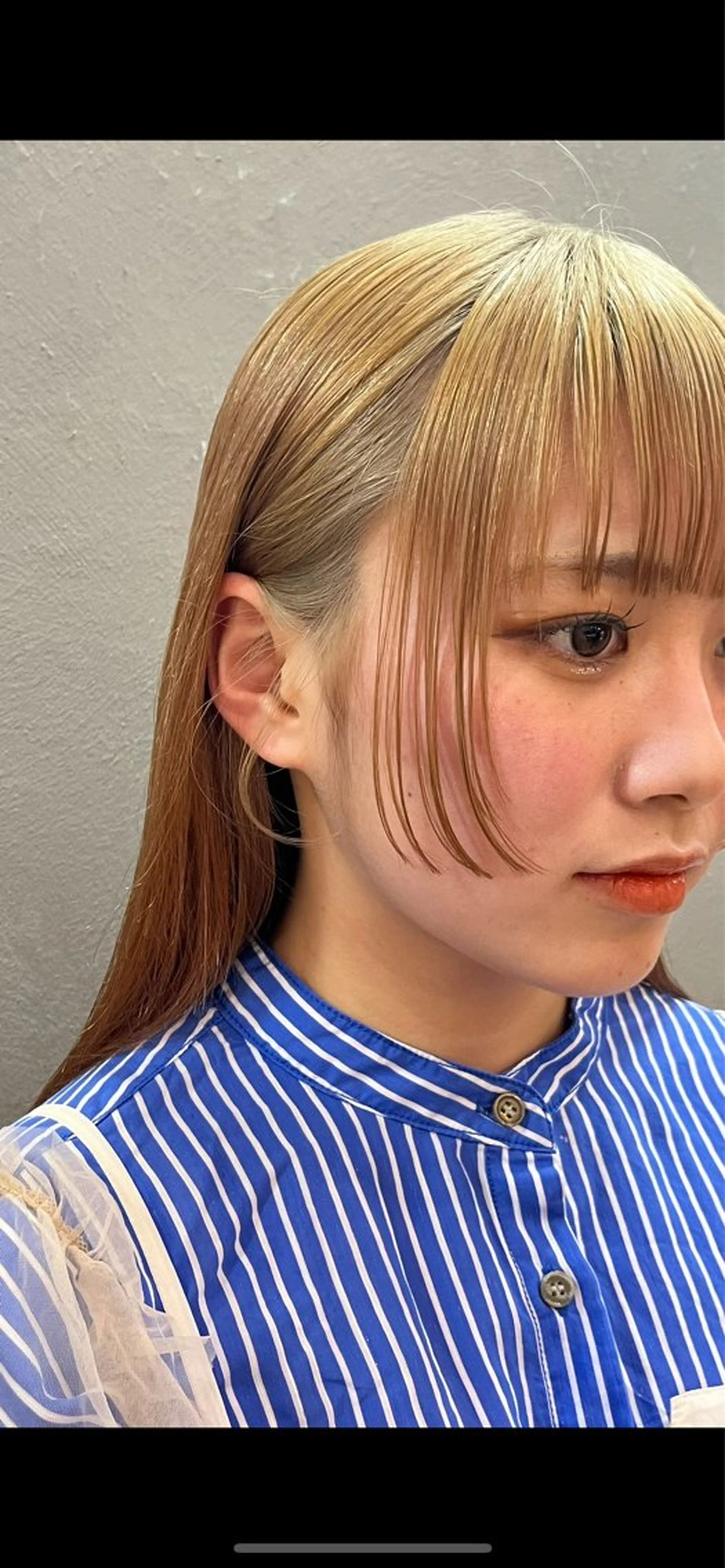 ロング 姫カット 小顔カット フカミ マナカのヘアスタイル