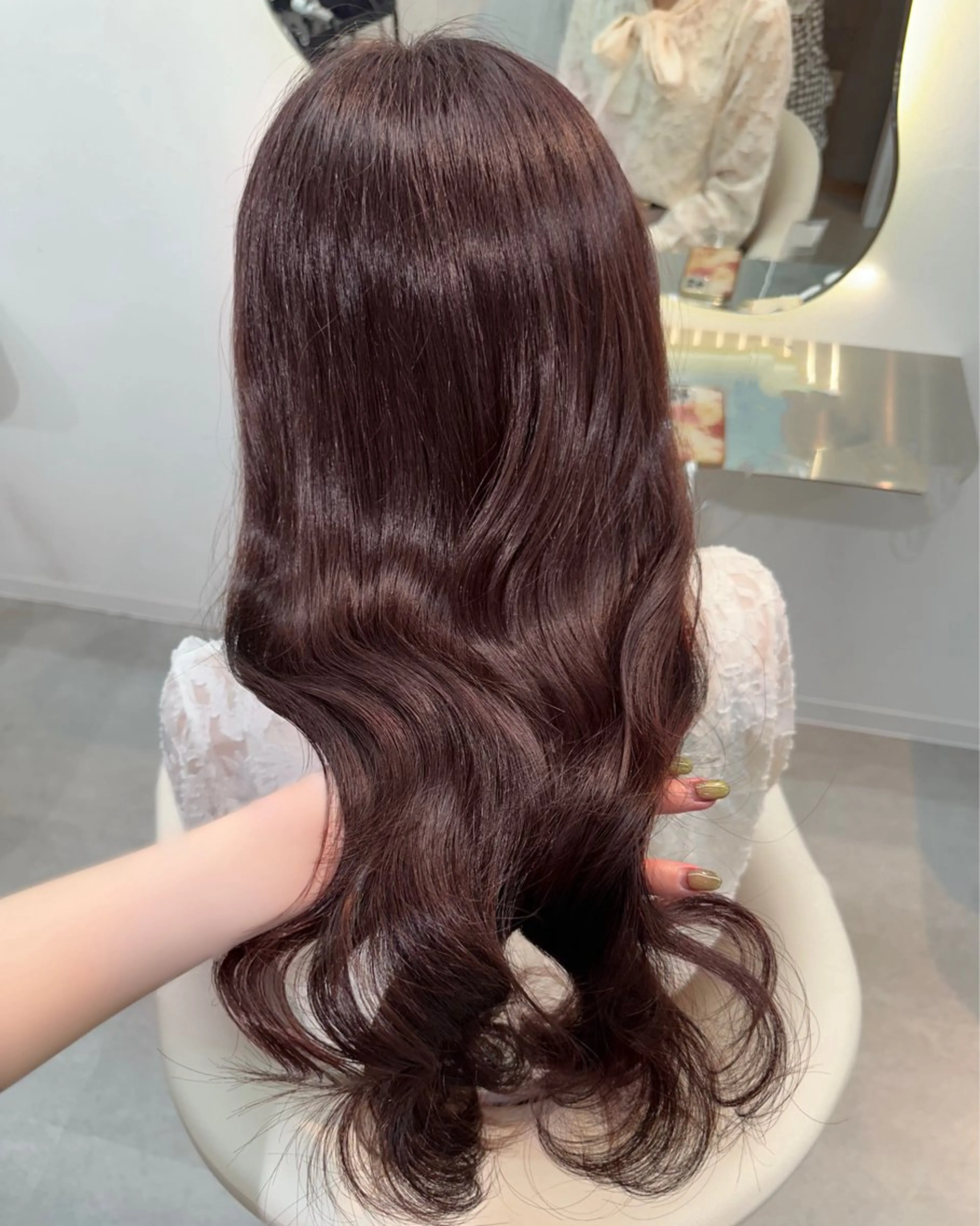 ロング カラー ブラウンカラー ピンクカラー ピンクブラウン カット ヘアカラー トリートメント Rio🎀ブリーチ なし透明感♡のヘアスタイル