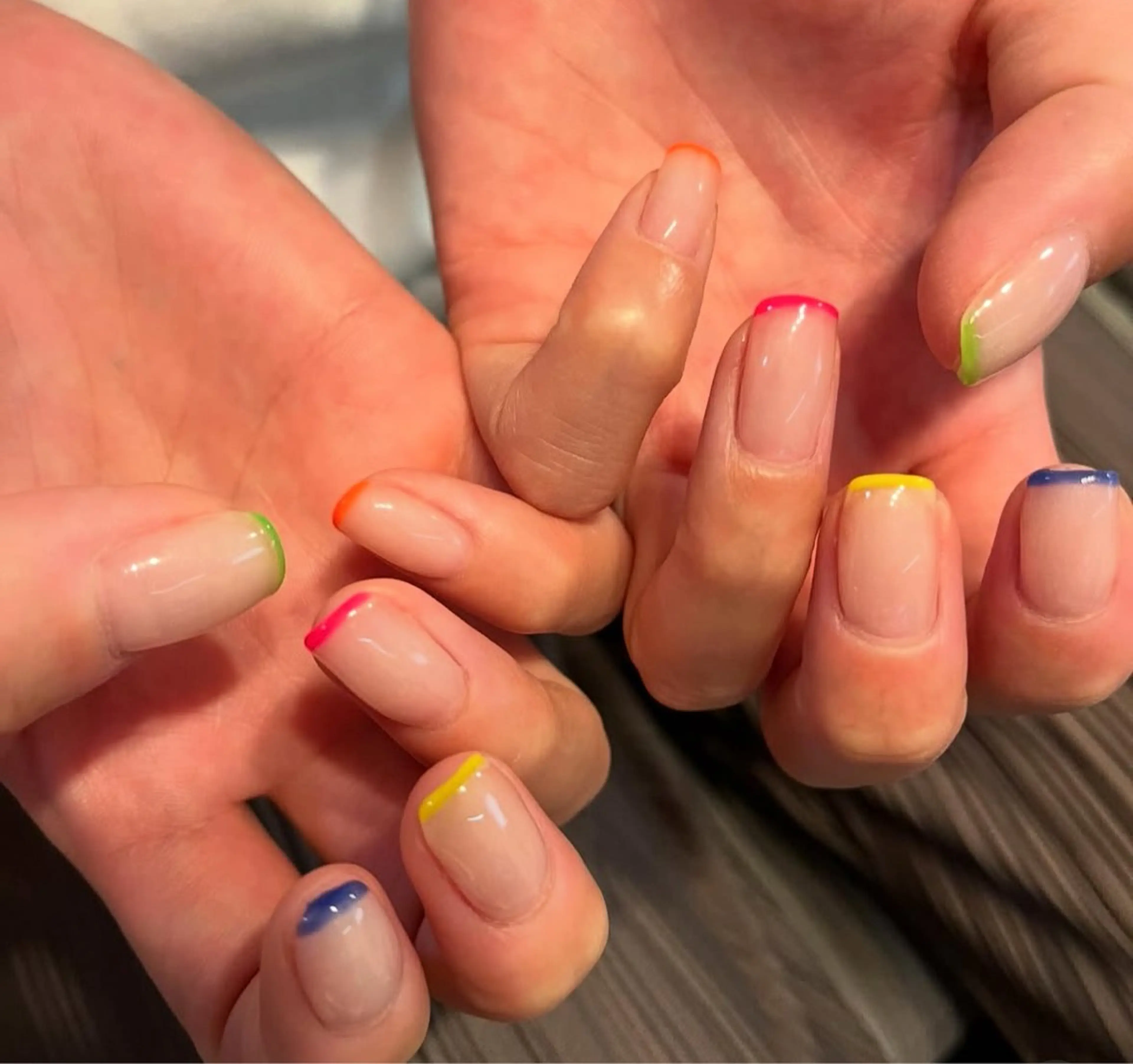 ネイル フレンチネイル 持ち込み ハンドネイル nail salon Éclatのネイルデザイン