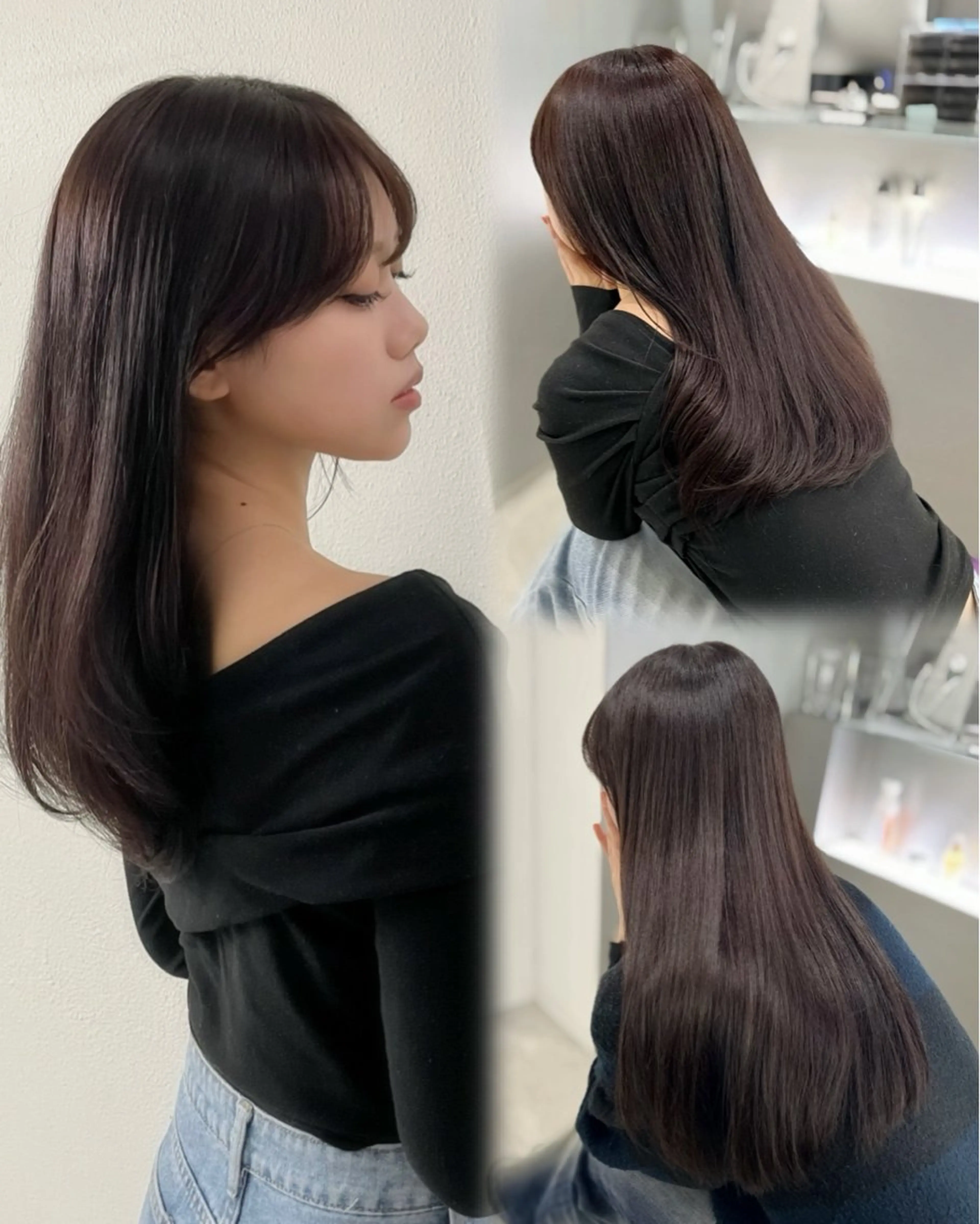 ミディアム カラー 縮毛矯正/ハイトーン /パーマ/せき🧸のヘアスタイル