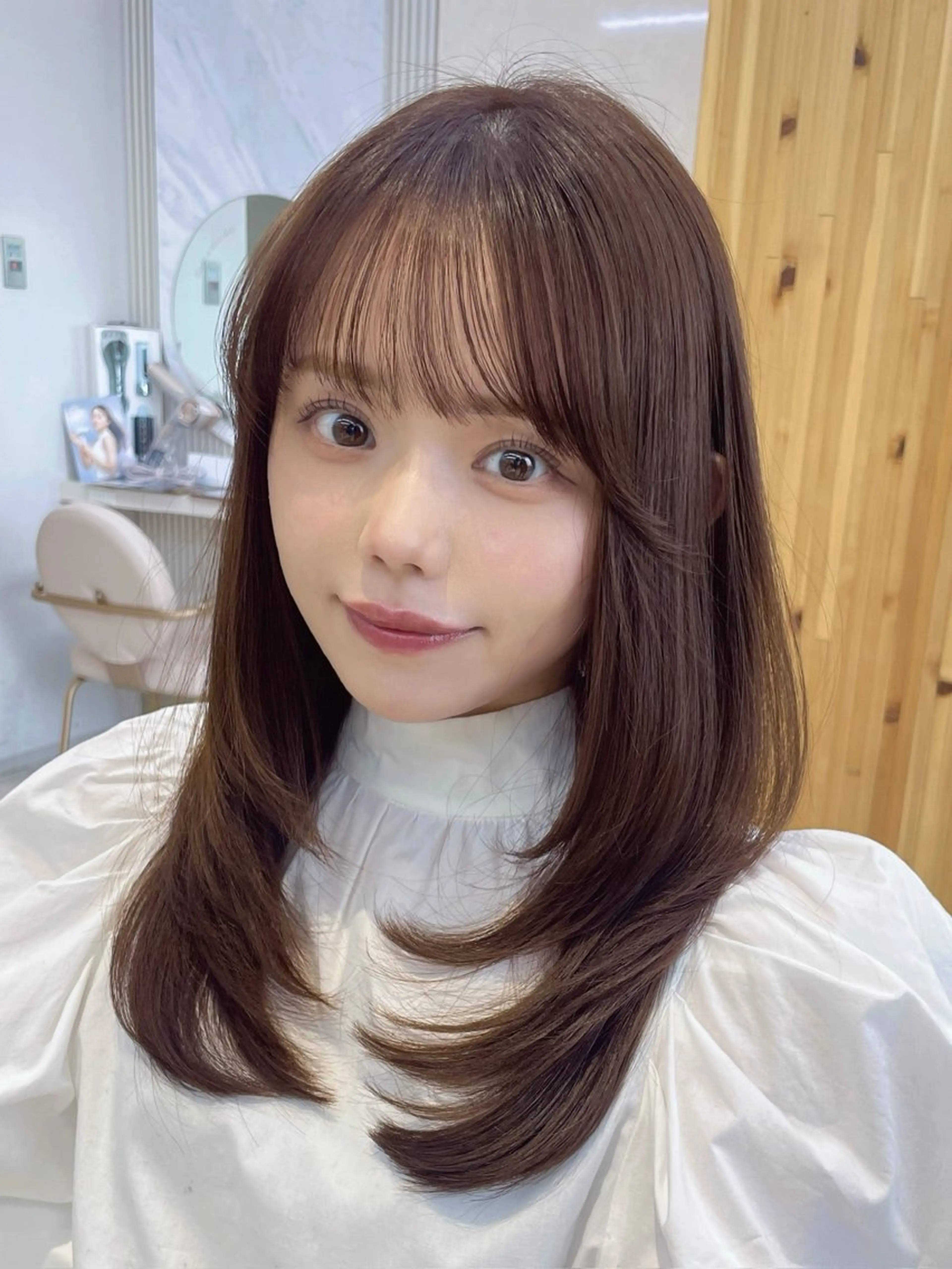 セミロング カット ヘアカラー トリートメント レイヤー/顔周り /韓国ヘア/TAKUのヘアスタイル