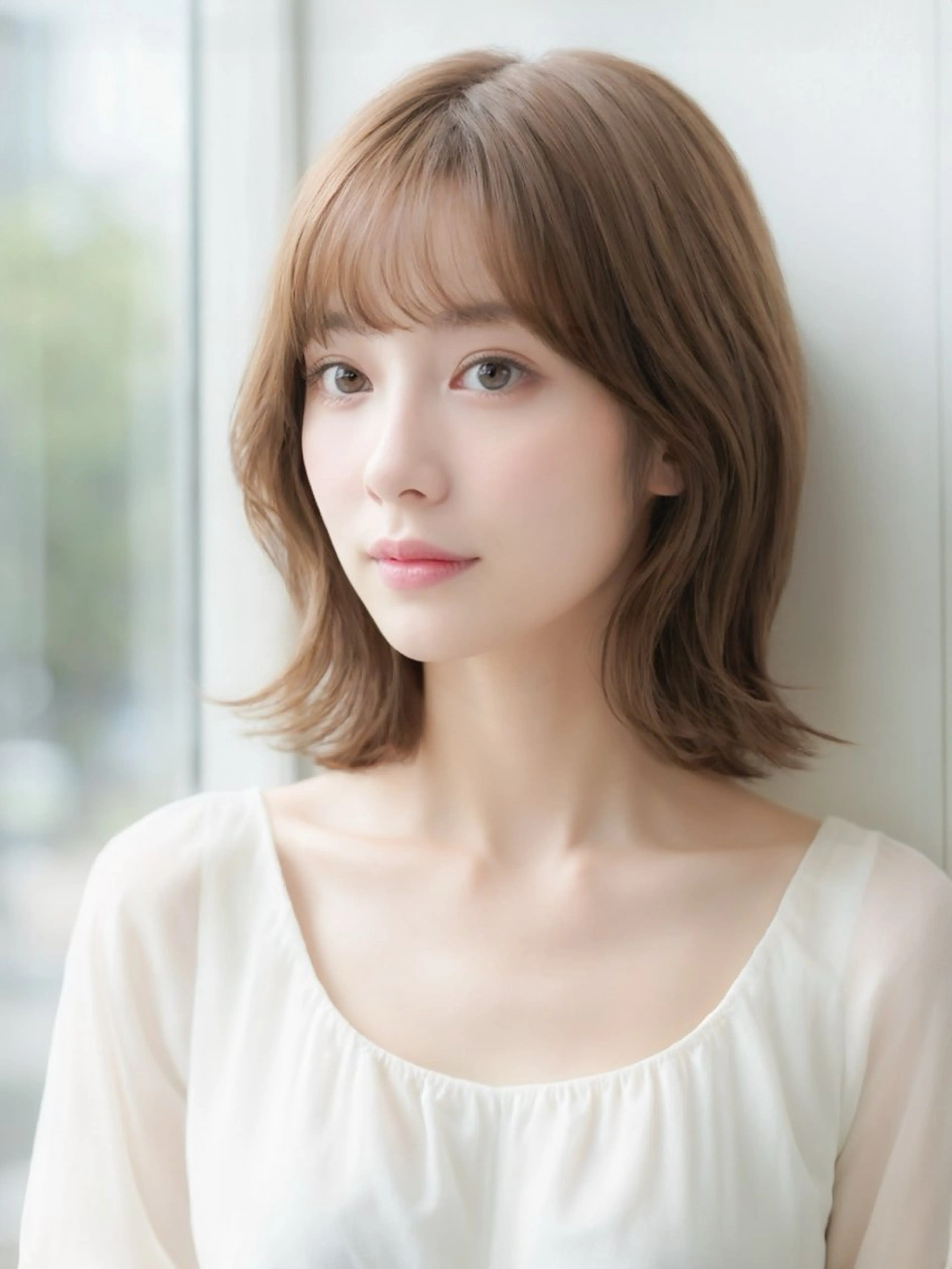 ミディアム カラー 小松崎 友宏のヘアスタイル