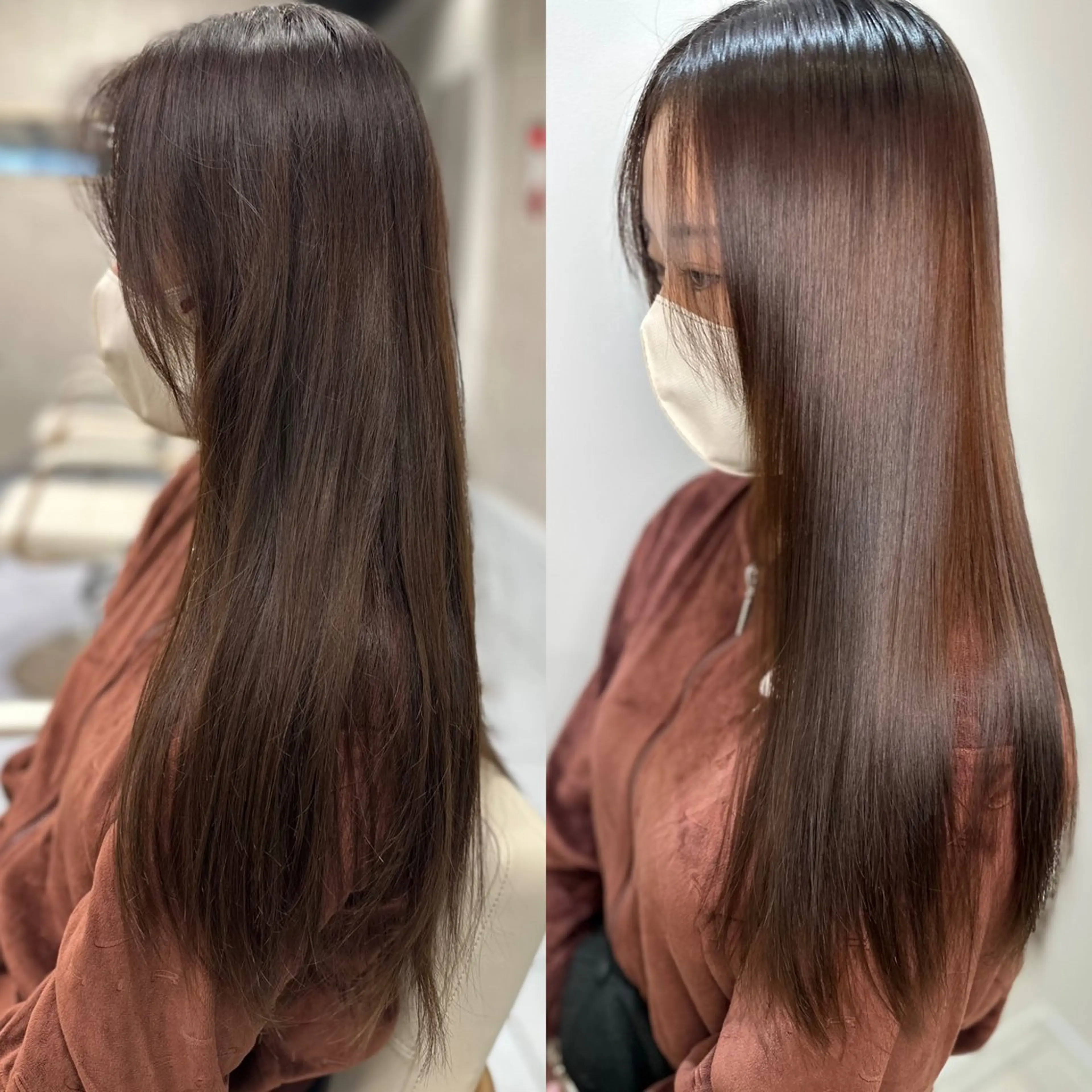 ロング パーマ 縮毛矯正 トリートメント 髪質改善/縮毛矯正 /レイヤー岡部のヘアスタイル