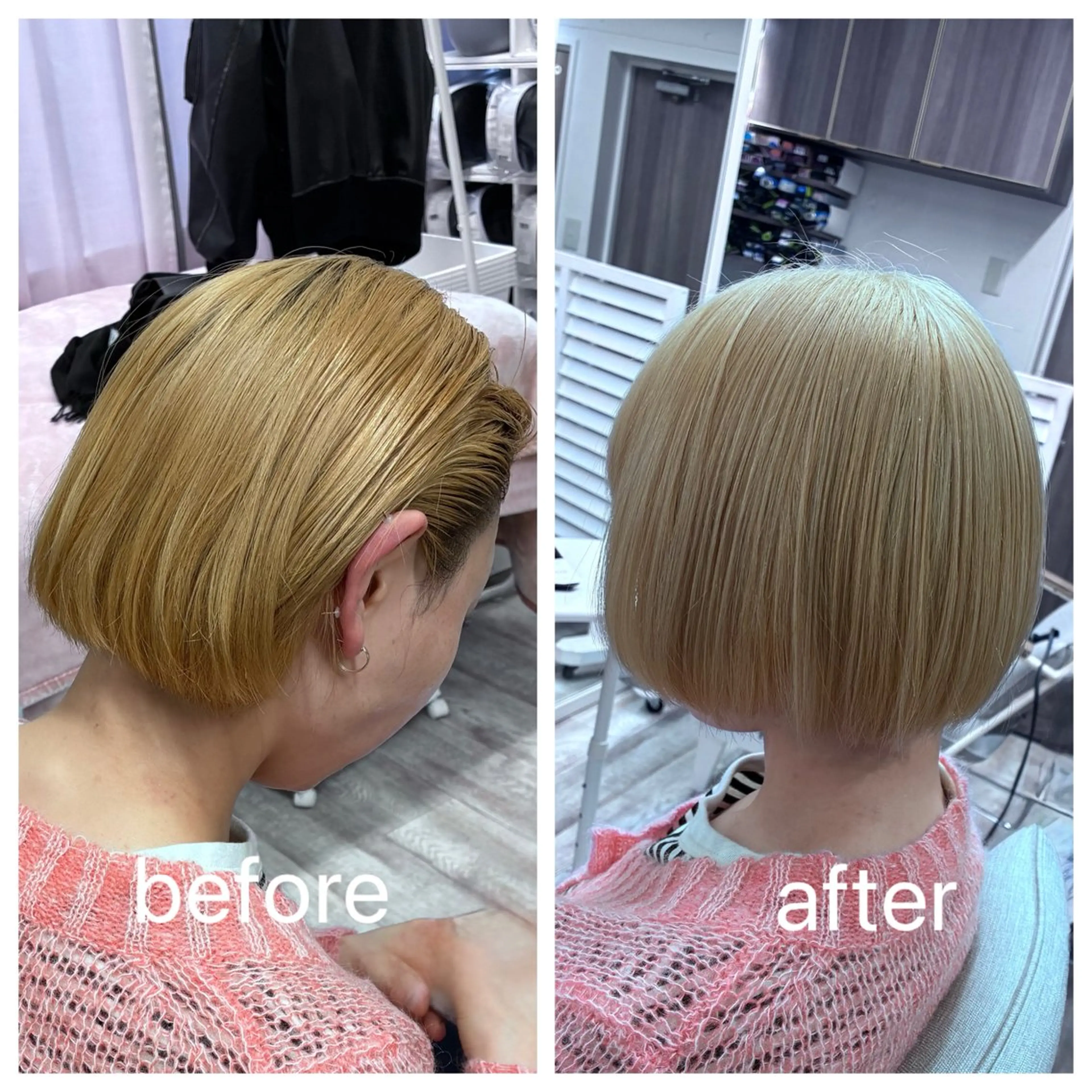 ショート カラー ブリーチ ハイトーンカラー カット ヘアカラー ミルミー美容室所属・🦄💒💓齎藤 七海子🦄💒💓の眉毛・アイブロウイメージ