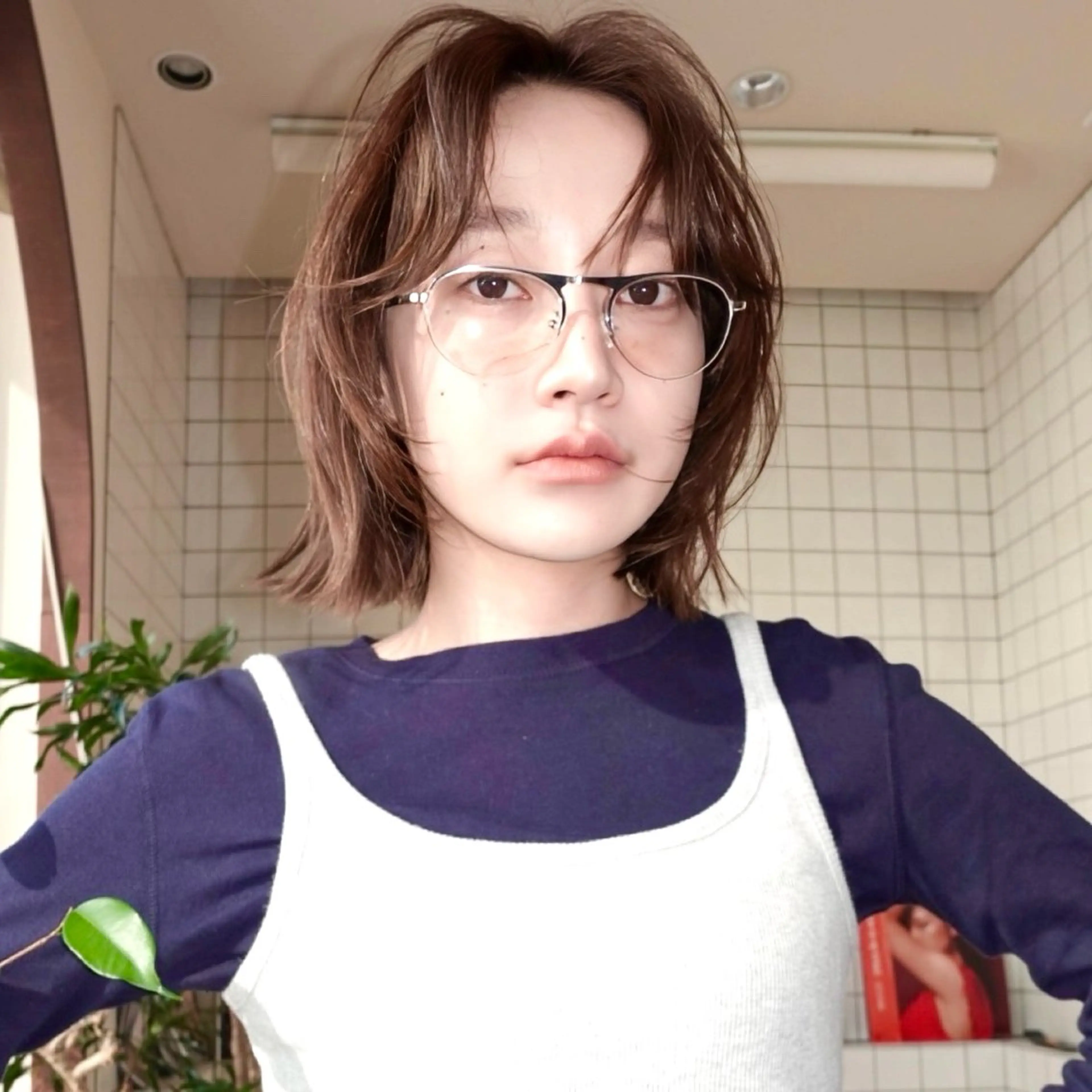 ショート カラー ボブレイヤー ブラウンカラー ナチュラルブラウン ボブ レイヤーカット レイヤーカット ボブ　渋谷のヘアスタイル