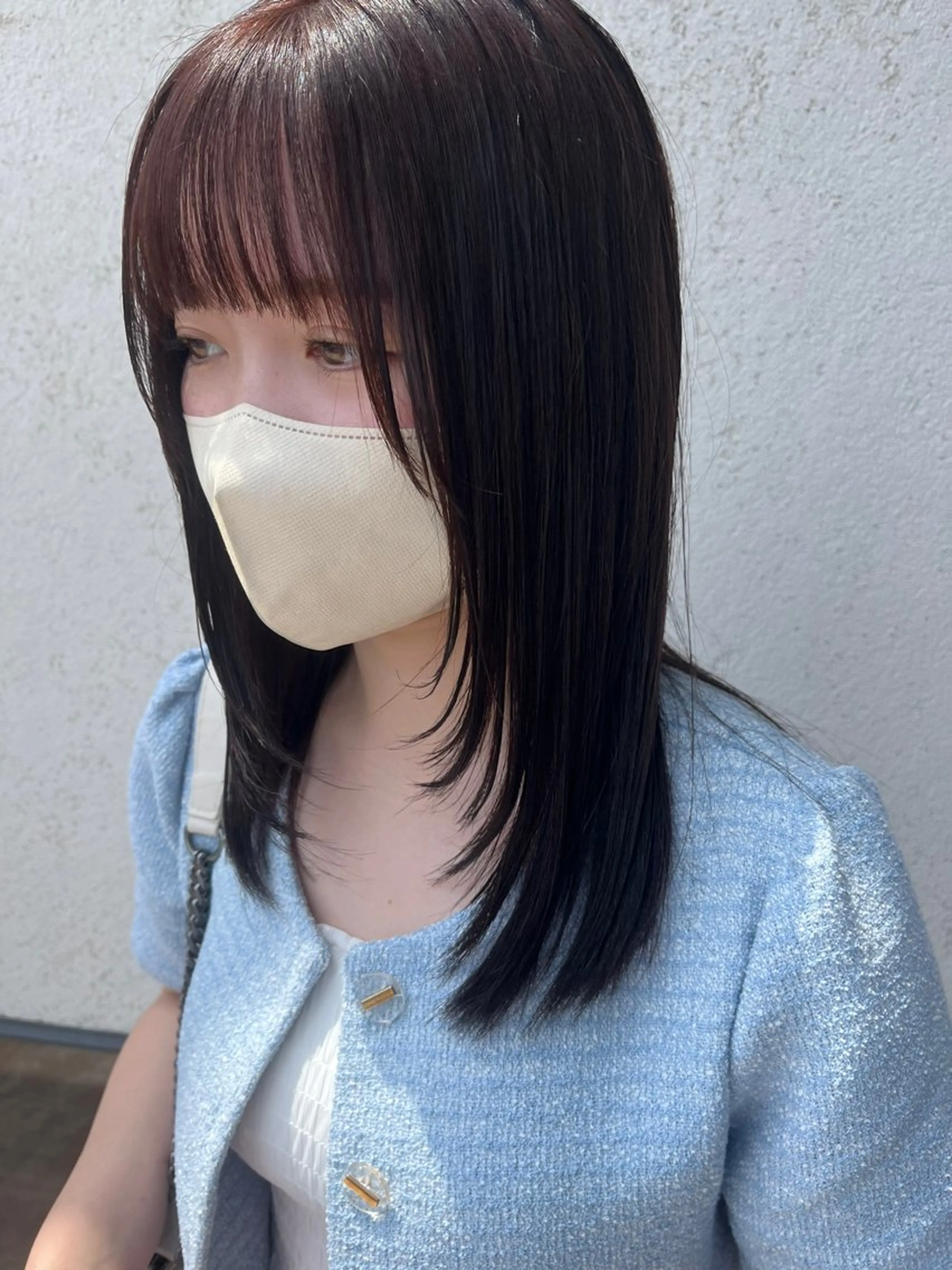 ミディアム ミディアムレイヤー レイヤーカット 艶髪／レイヤーカット 塚越　紗菜のヘアスタイル