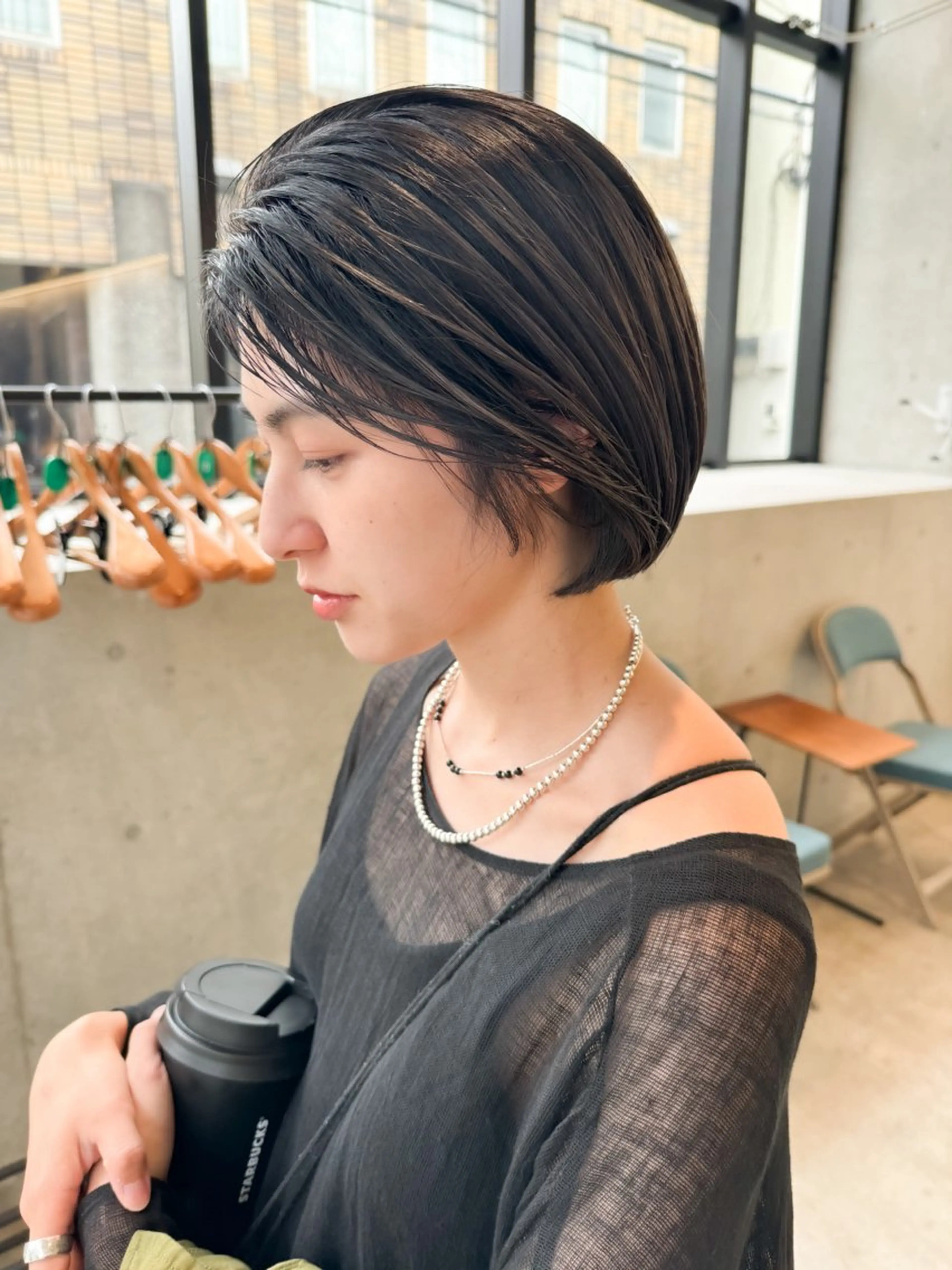 ショート カラー ヘアアレンジ ミニボブ/ブリーチ 🌈MISATOのヘアスタイル