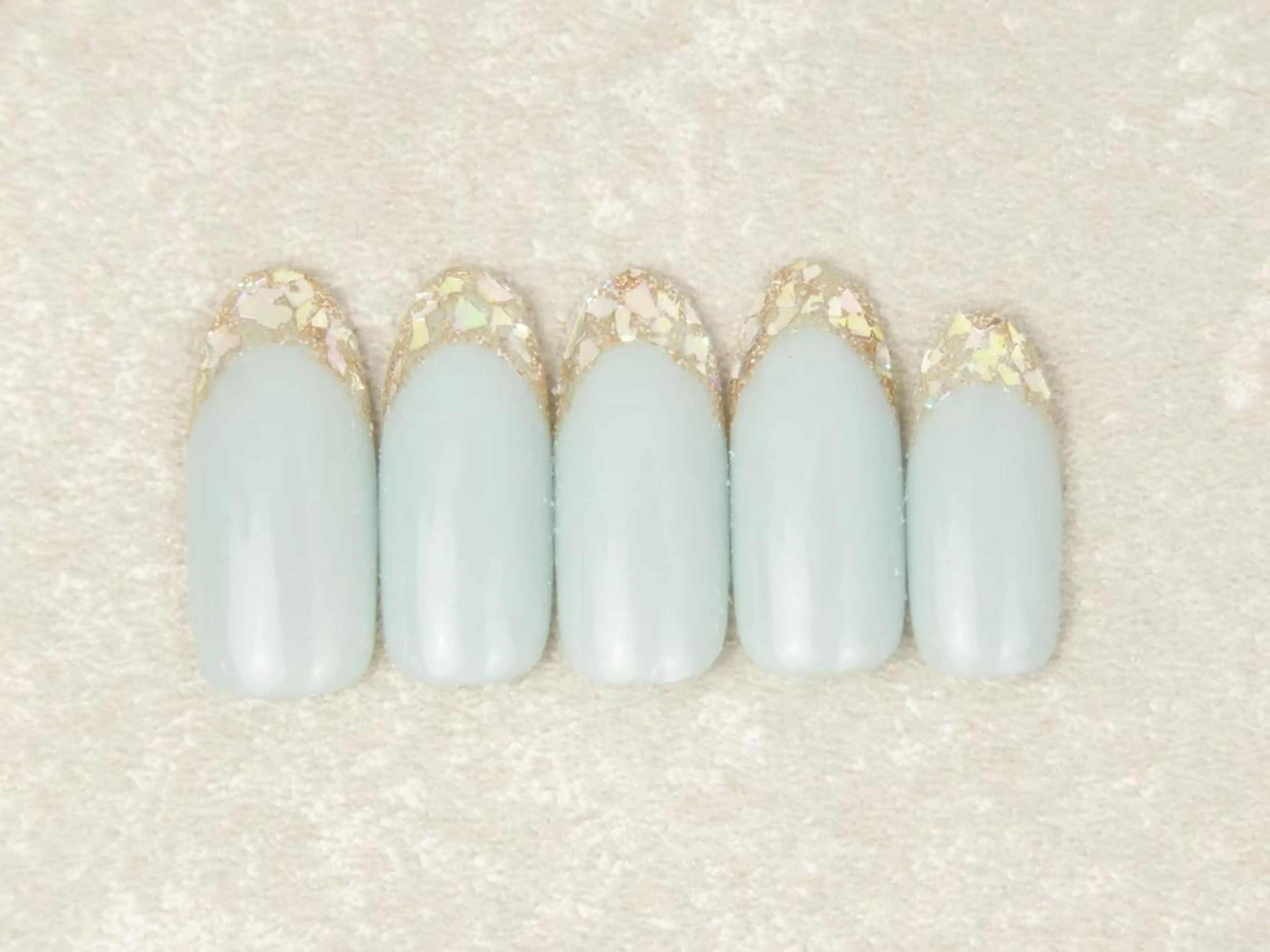 ネイル フレンチネイル ガラスフレンチ ハンドネイル Hirayama kimiのネイルデザイン