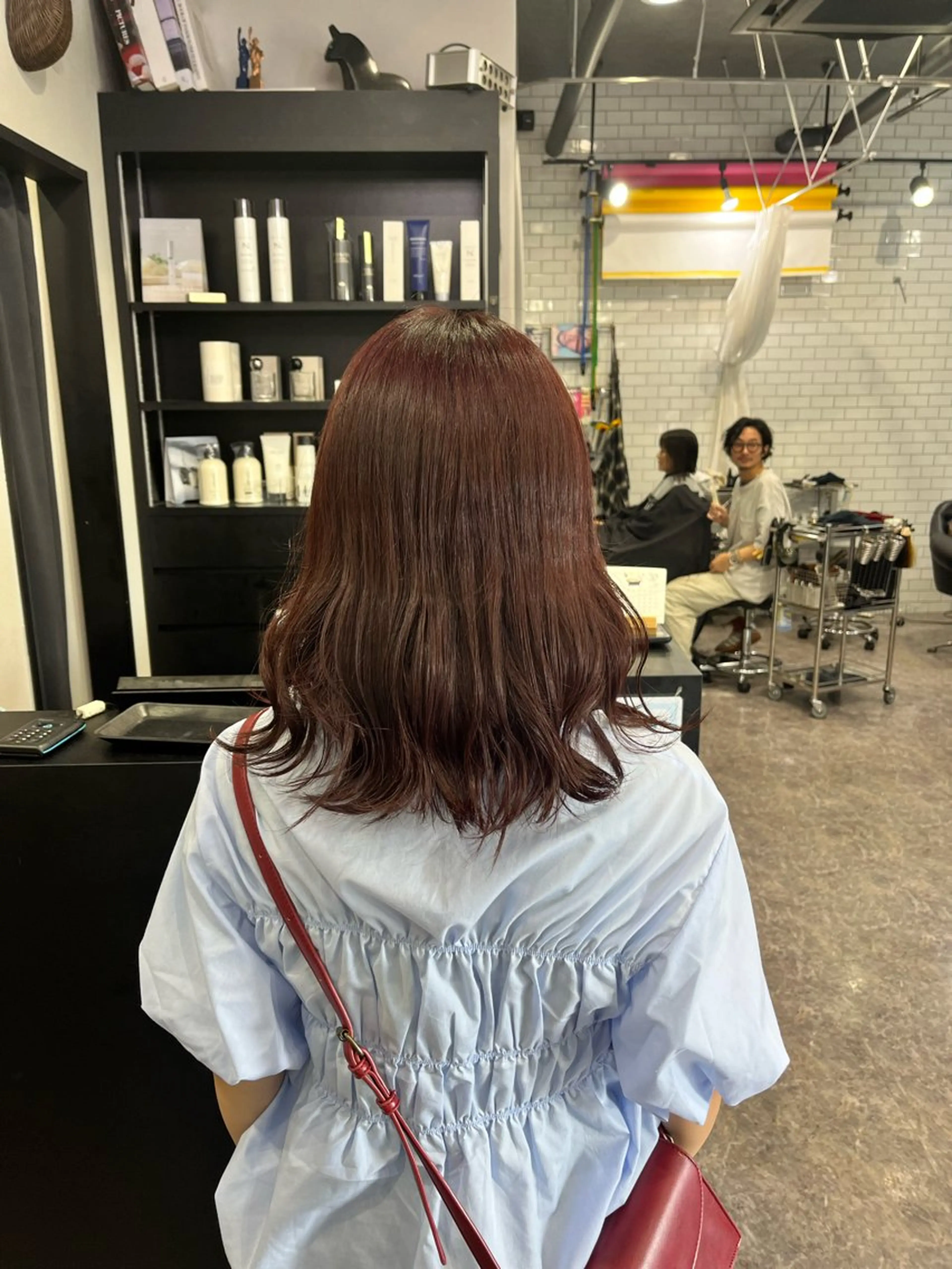 セミロング カラー カット ヘアカラー 友滝 真菜美のヘアスタイル