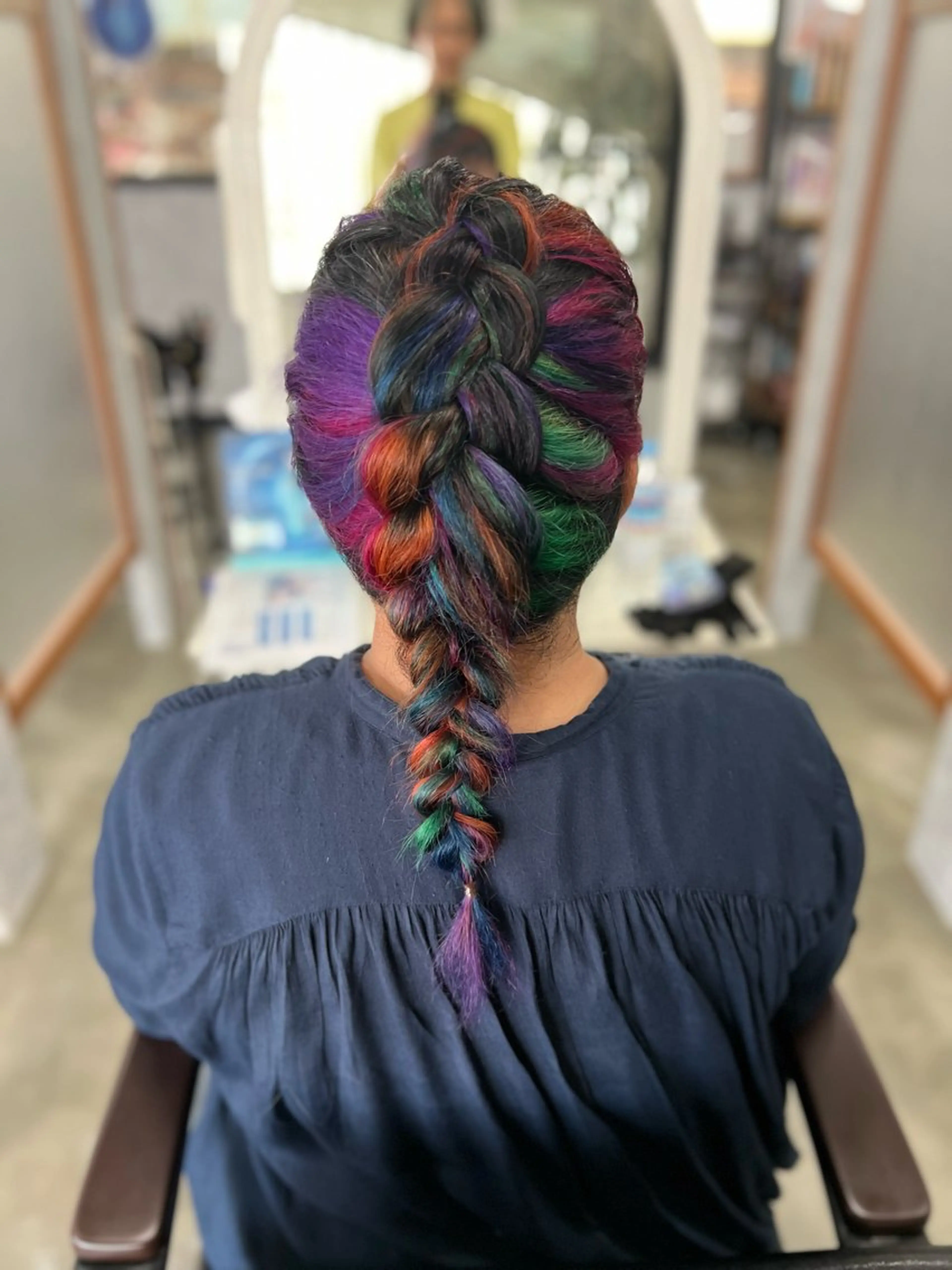 セミロング カラー ヘアアレンジ ダブルカラー インナーカラー トリートメント ヘアカラー Style Tのヘアスタイル