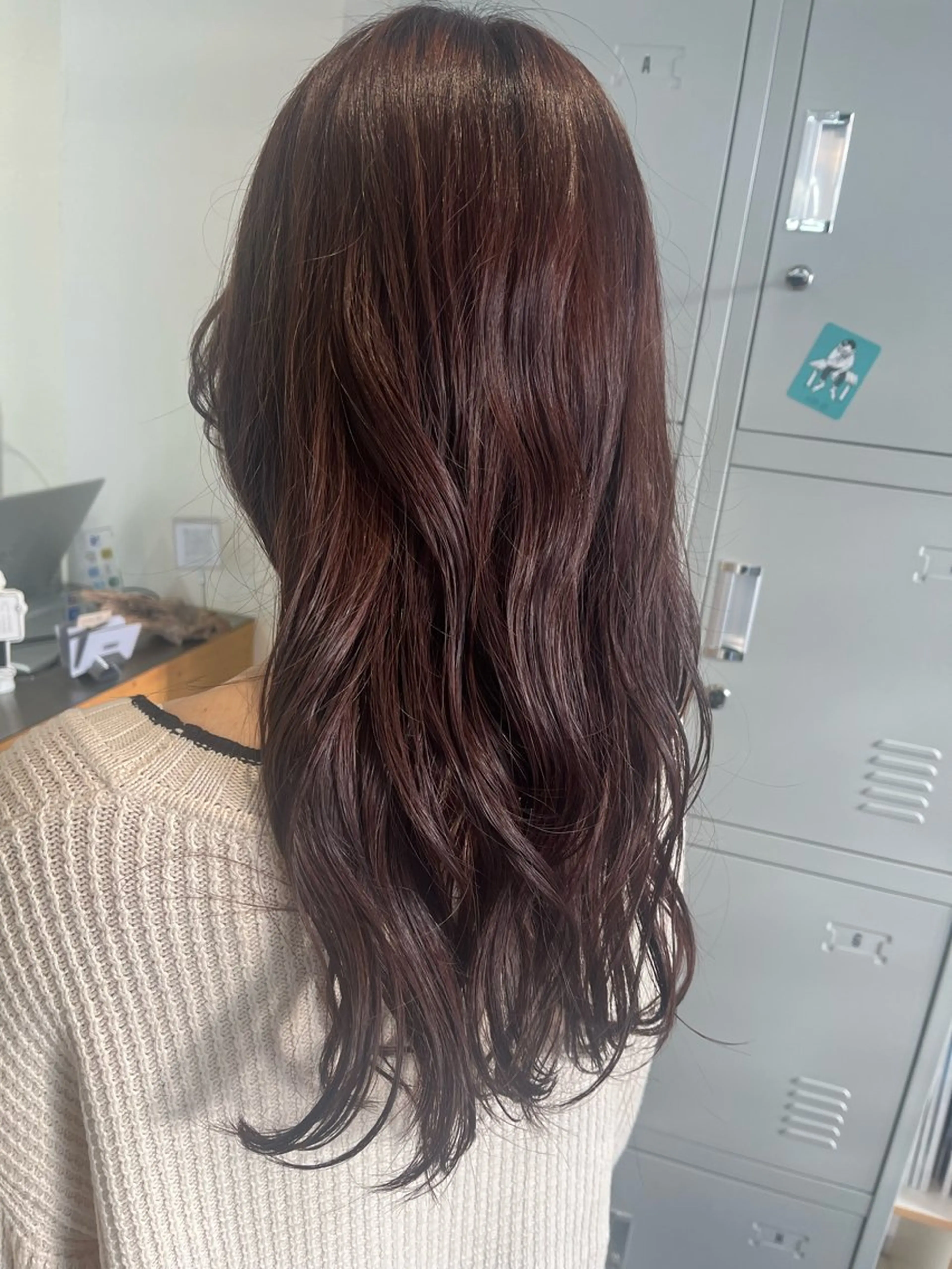 カラー ブラウンカラー ピンクカラー サワダ ミナミのヘアスタイル