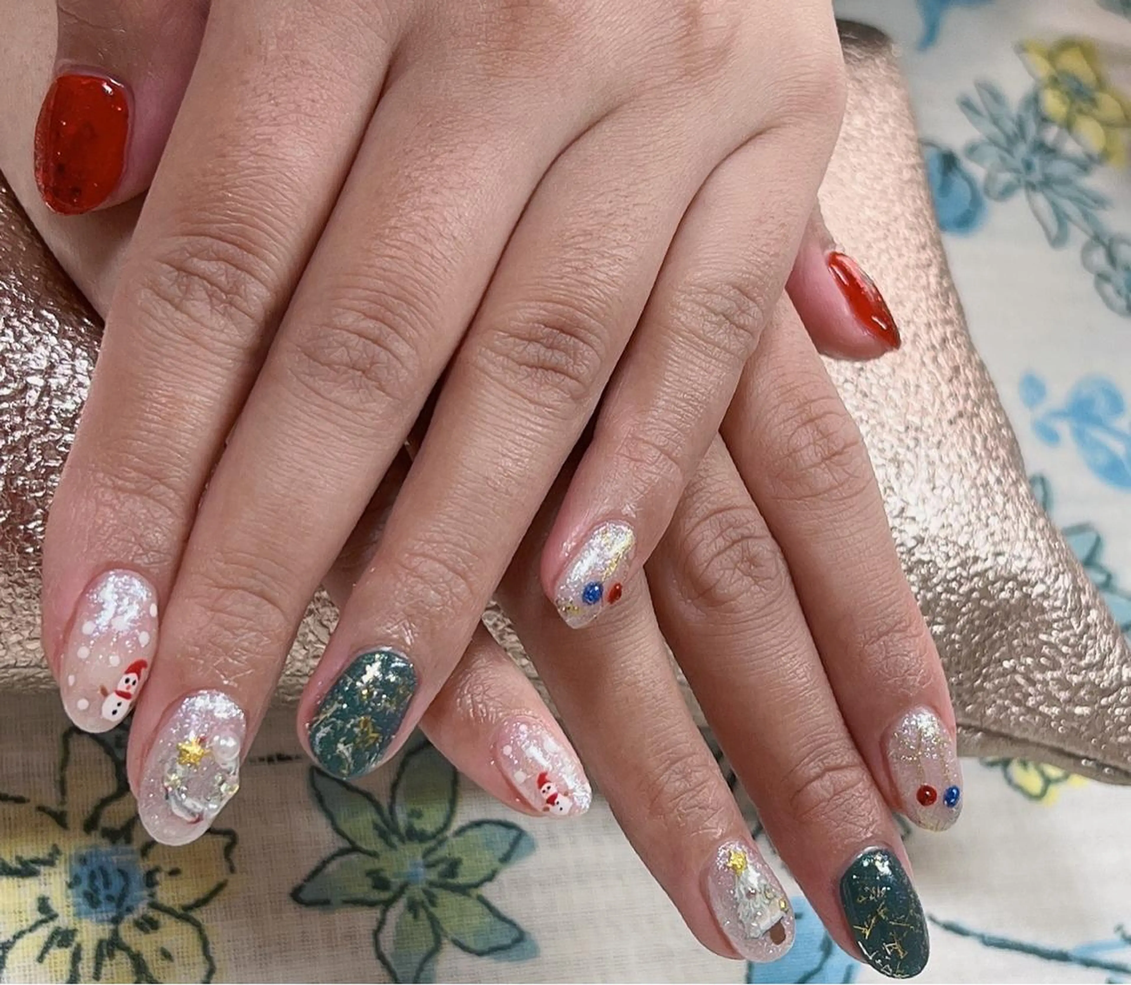 ネイル 冬ネイル クリスマス 林 ✨syousyouのネイルデザイン