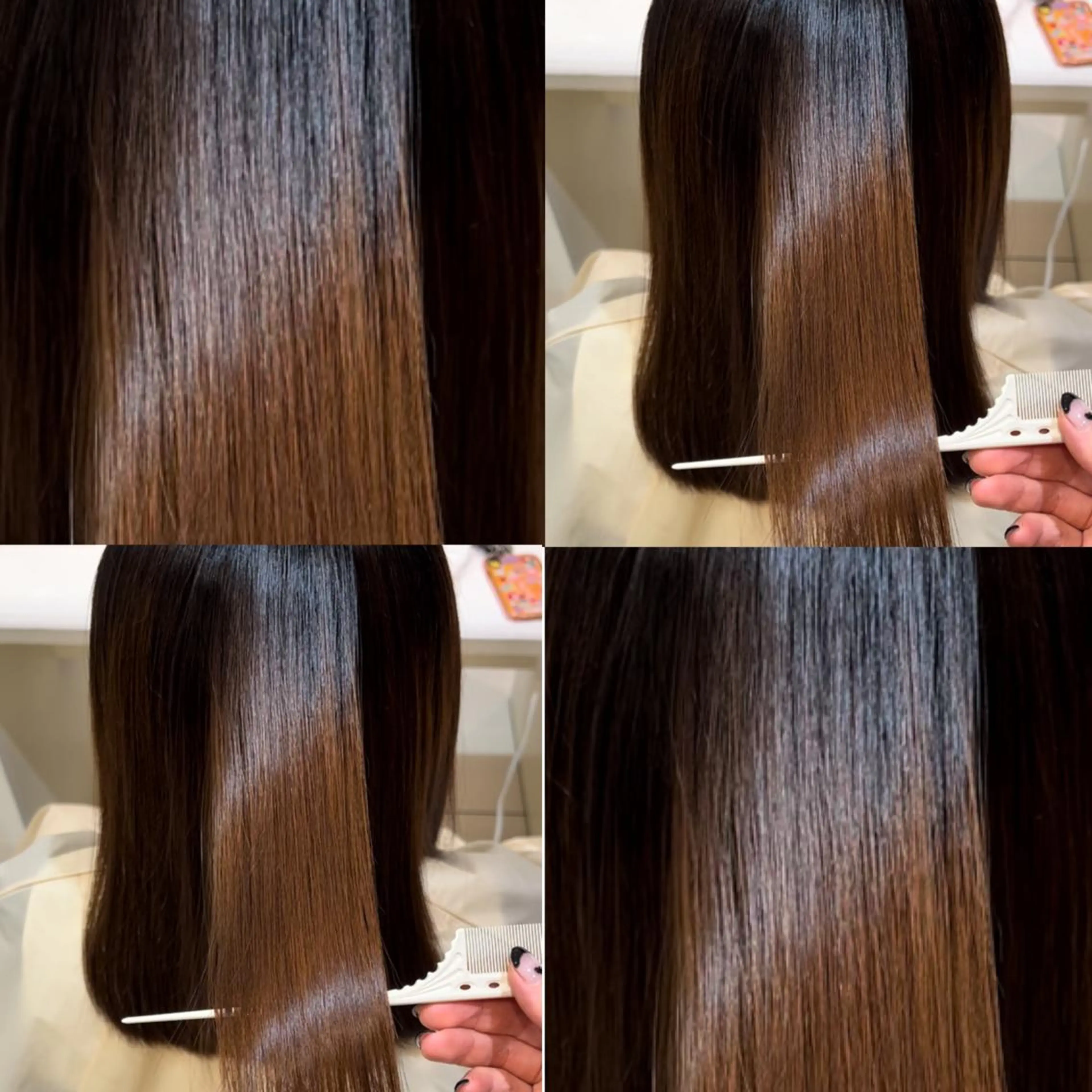 セミロング パーマ ストレートパーマ mahiro 🦎のヘアスタイル