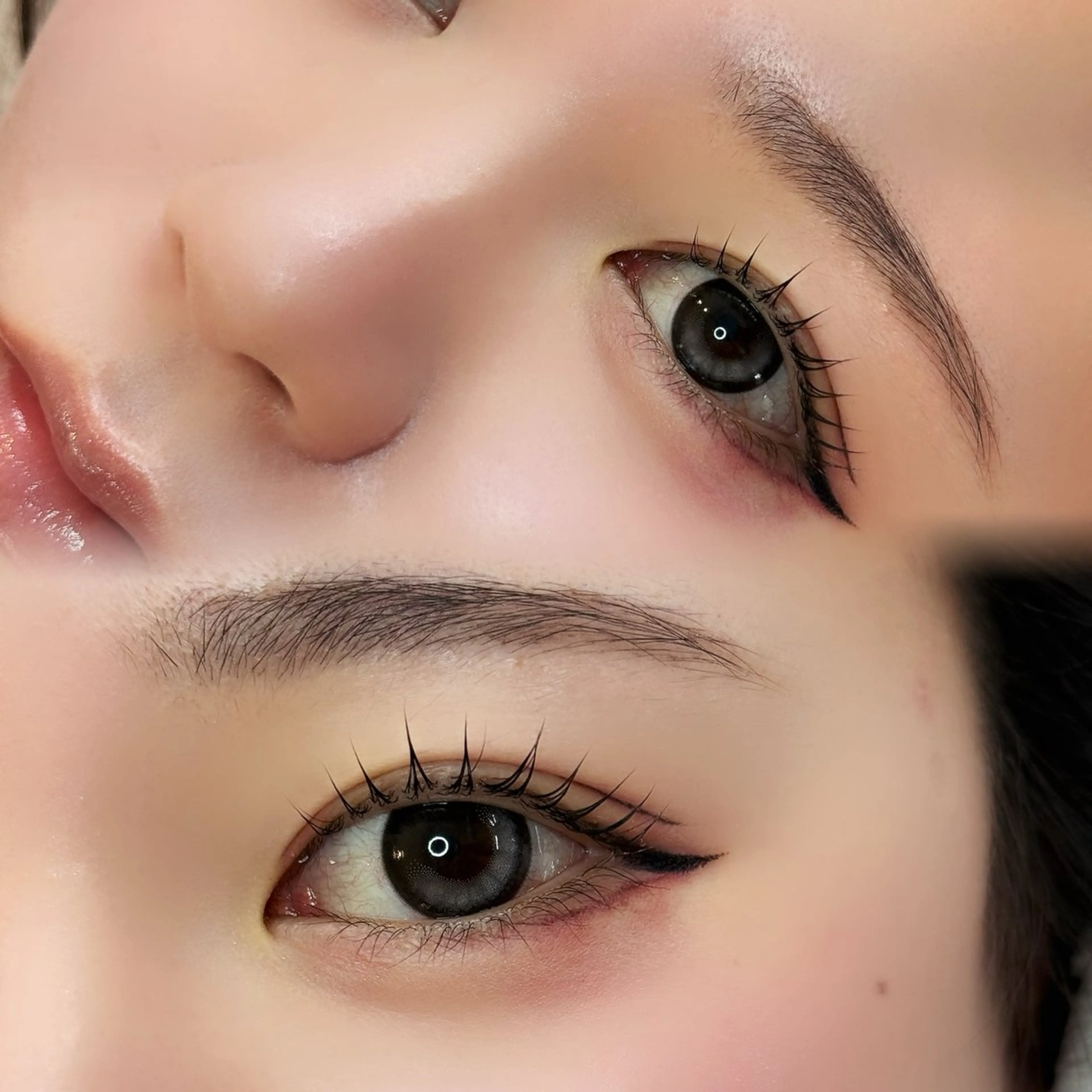 マツエク・マツパ フラットラッシュ パリジェンヌラッシュリフト まつげパーマ 一重×まつ毛パーマ マツパ 束感まつ毛/京都 優春🎀💭のマツエク・マツパデザイン