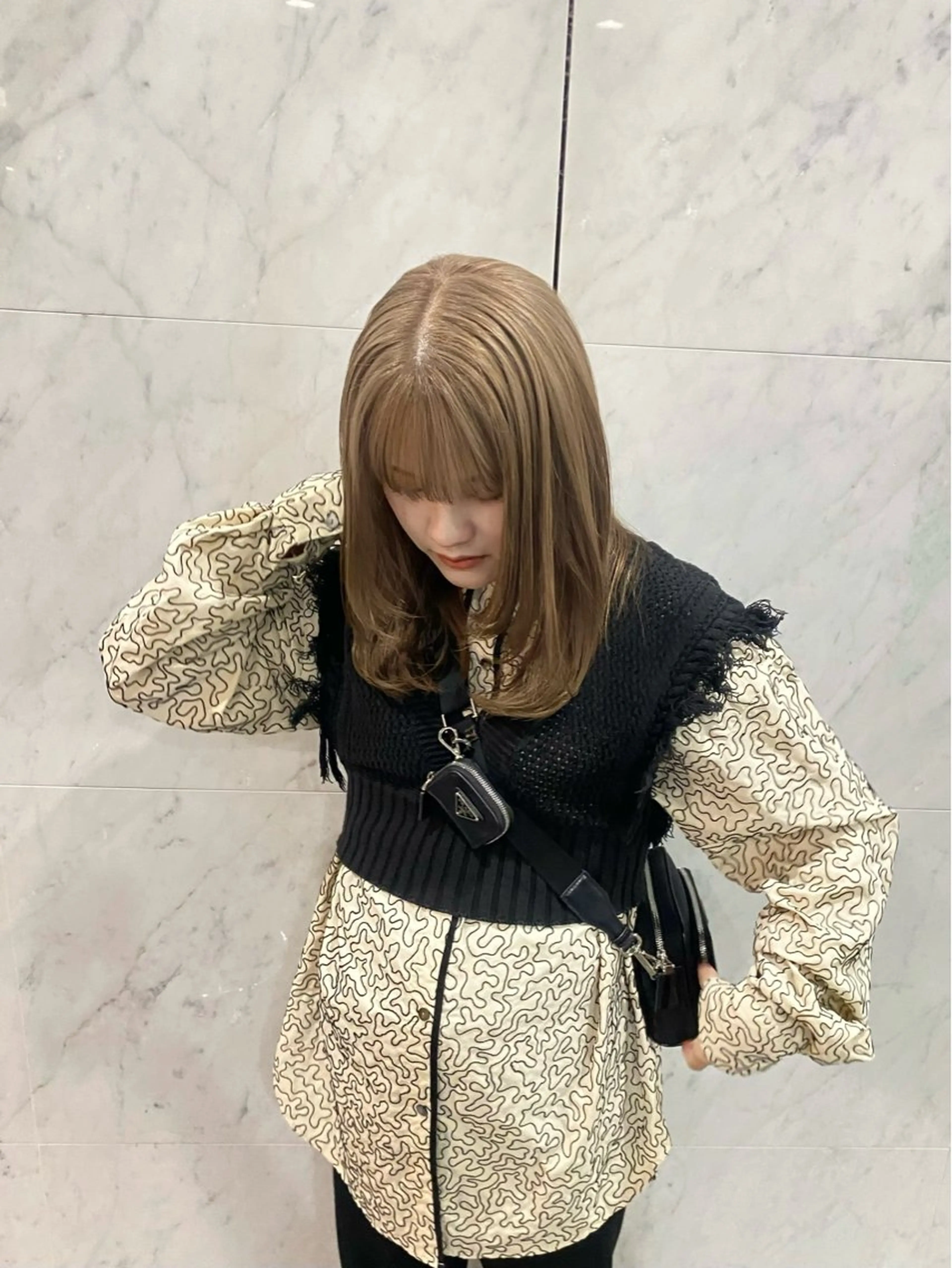 ミディアム カラー ヘアカラー lolonois梅田 rami🎀のヘアスタイル