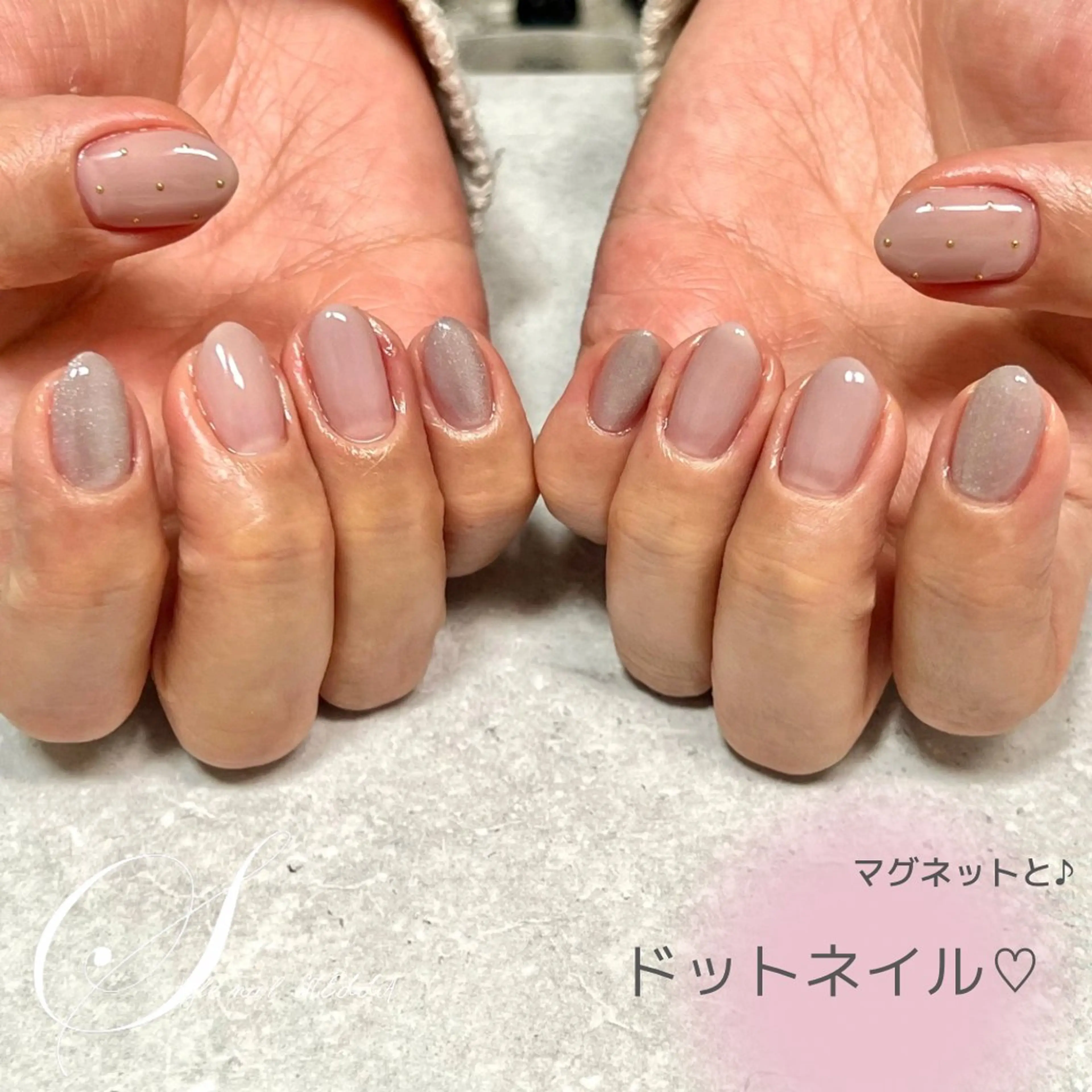 ネイル ドット マグネットネイル ハンドネイル ステラ marikominoのネイルデザイン
