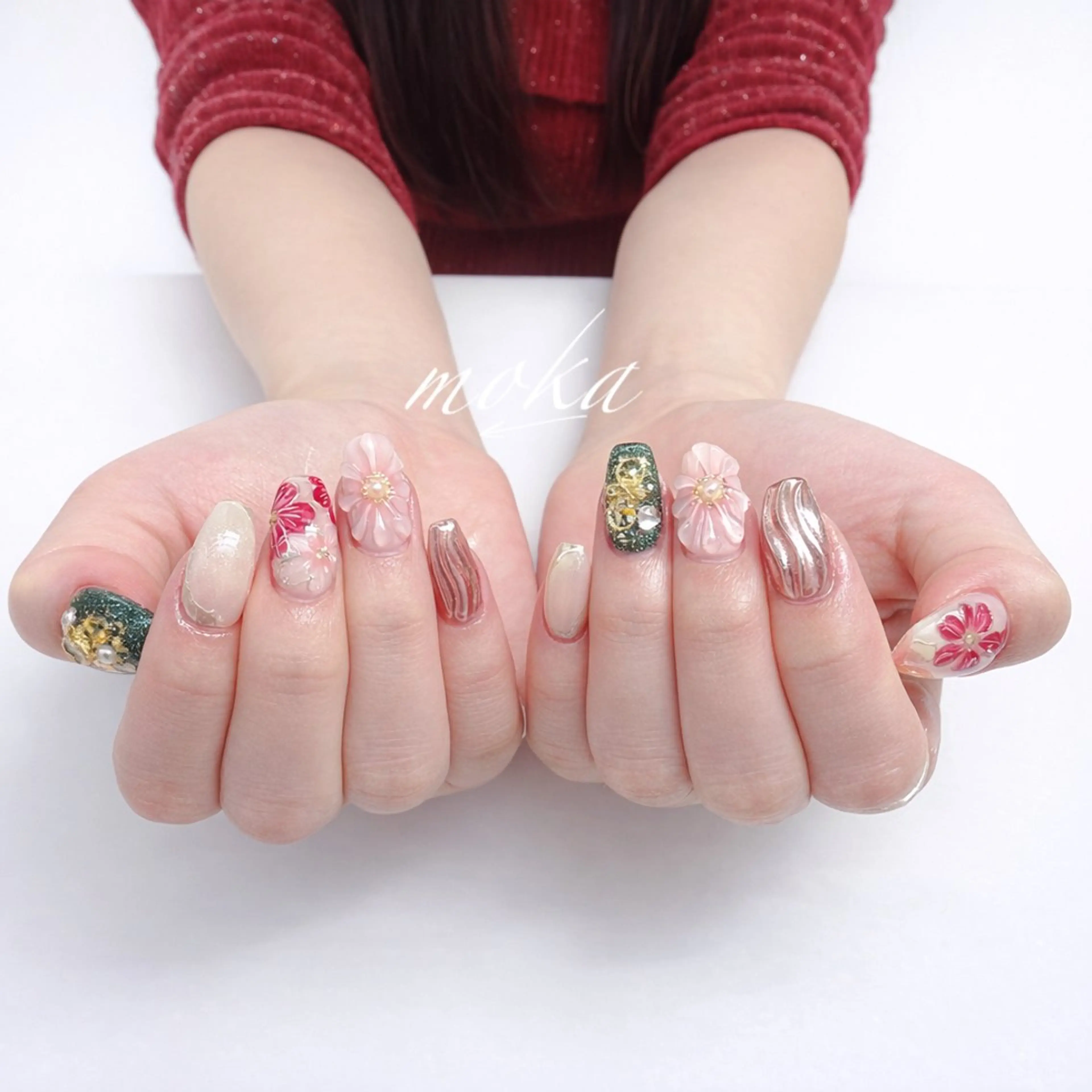 ネイル ハンドネイル ハンドケア 胡蝶蘭レディースサロ ンNailMOKAのネイルデザイン